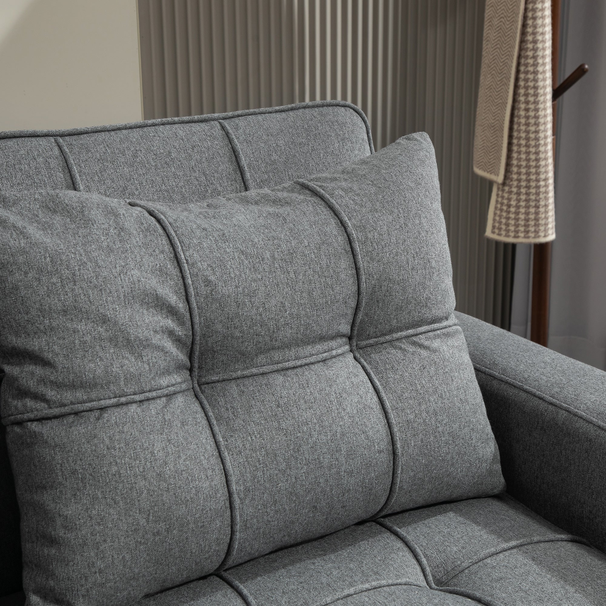 HOMCOM 2 Seater Pull Out Sofa Bed with Pockets for Living Room - Image 9