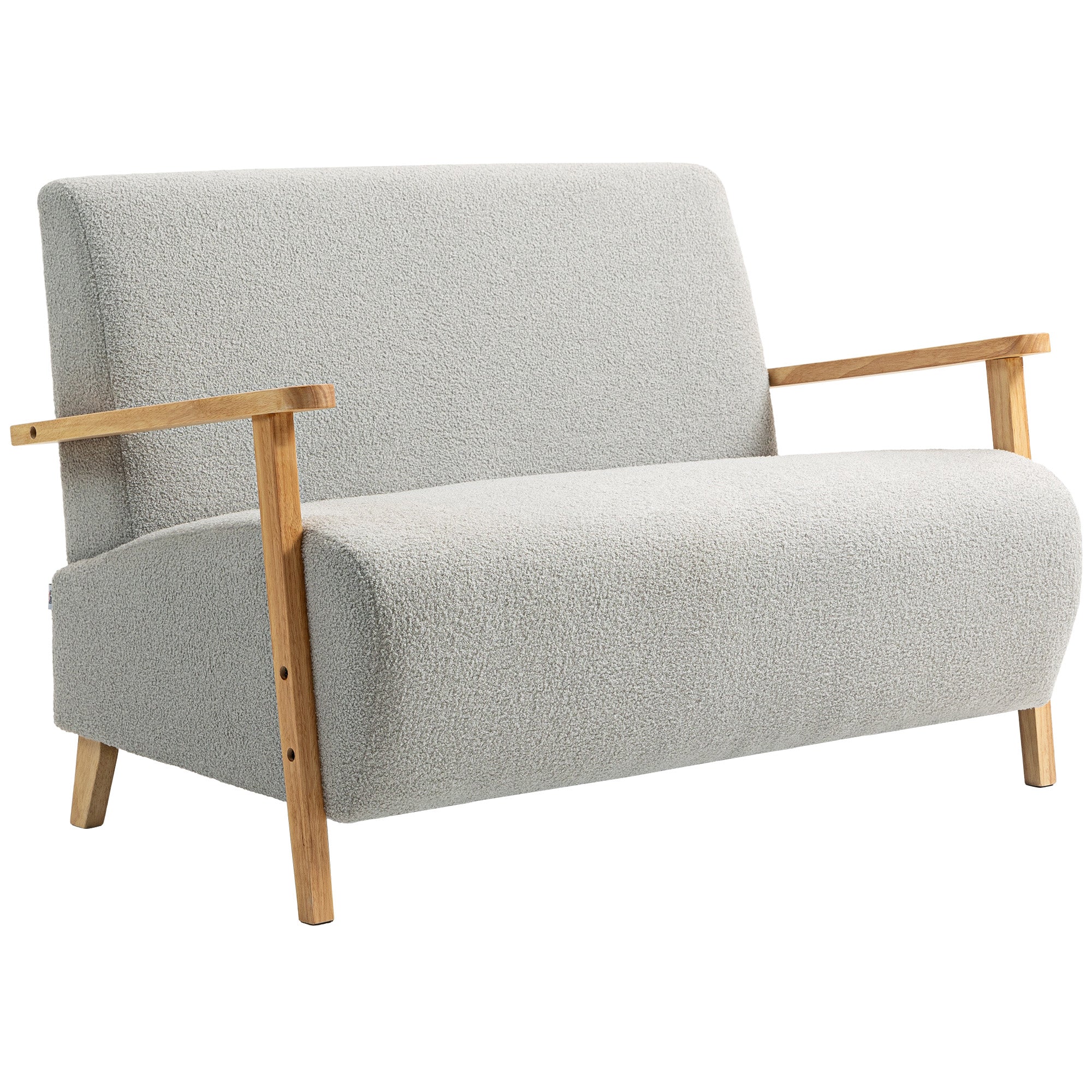 HOMCOM 2 Seater Sofa, Fabric Modern Loveseat For Living Room - Image 10