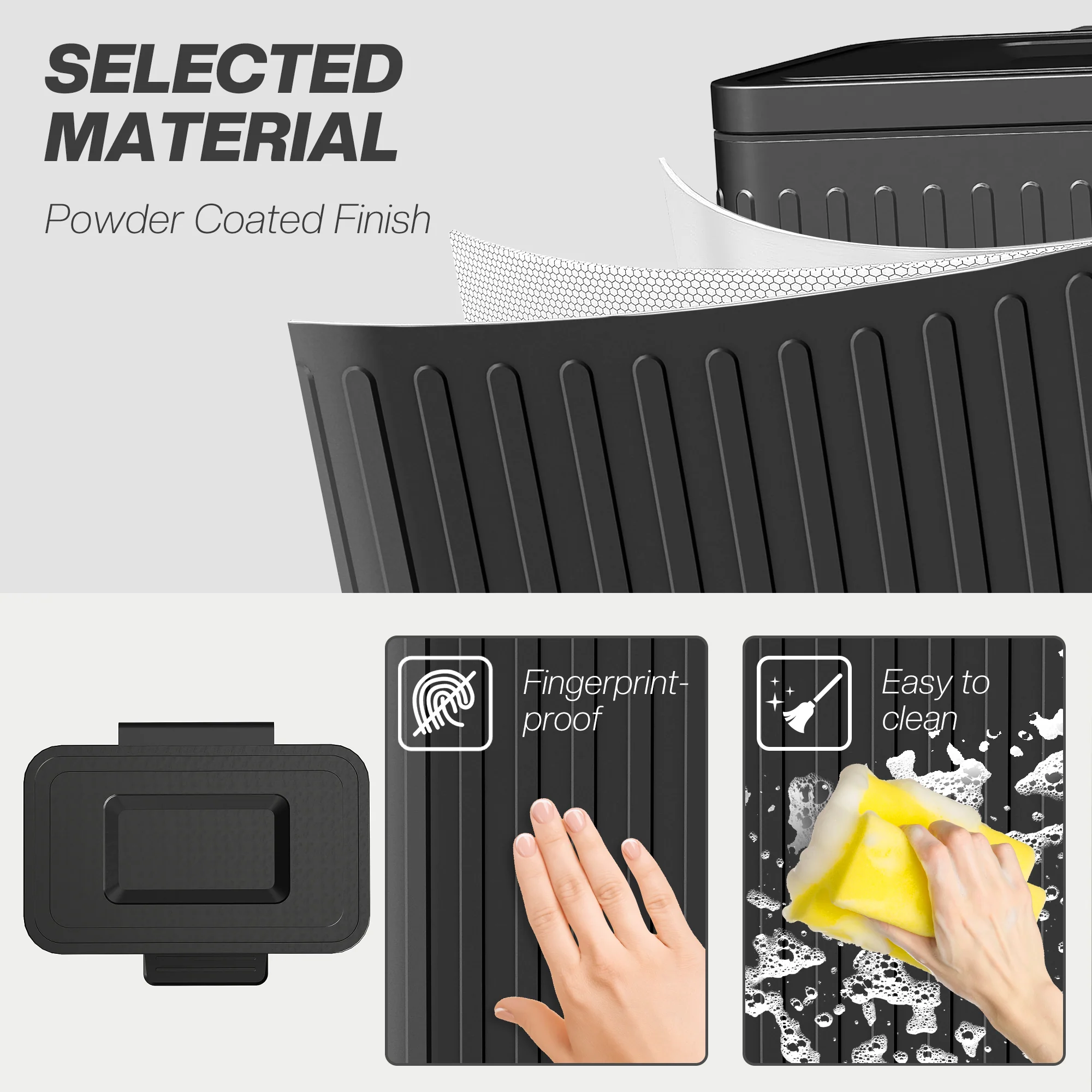 HOMCOM 2 X 20L Double Rubbish Bin, Pedal Bin With Soft-Close Lid - Image 6