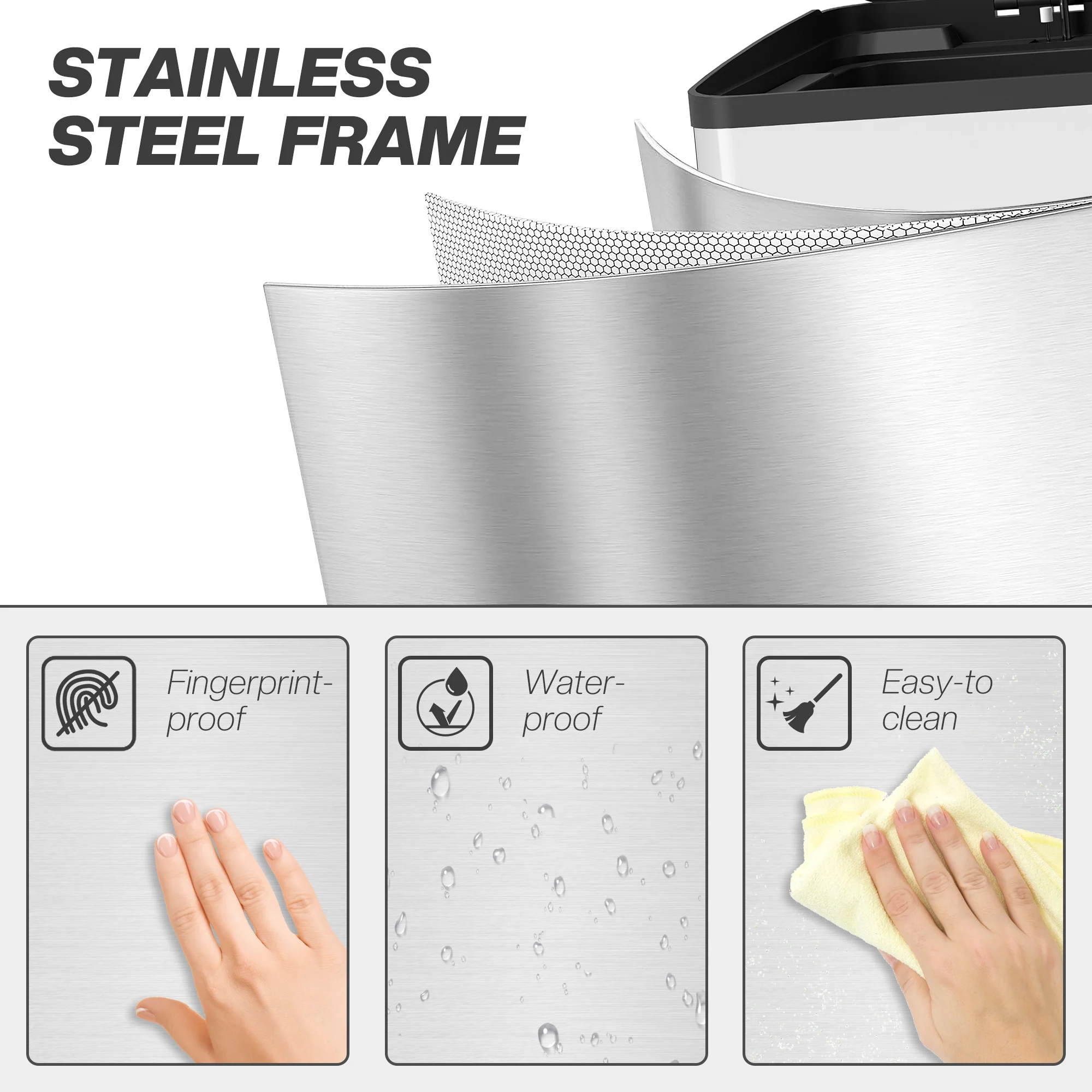 HOMCOM 2 X 20L Dual Kitchen Bin Pedal Bin For Recycling And Waste - Image 26