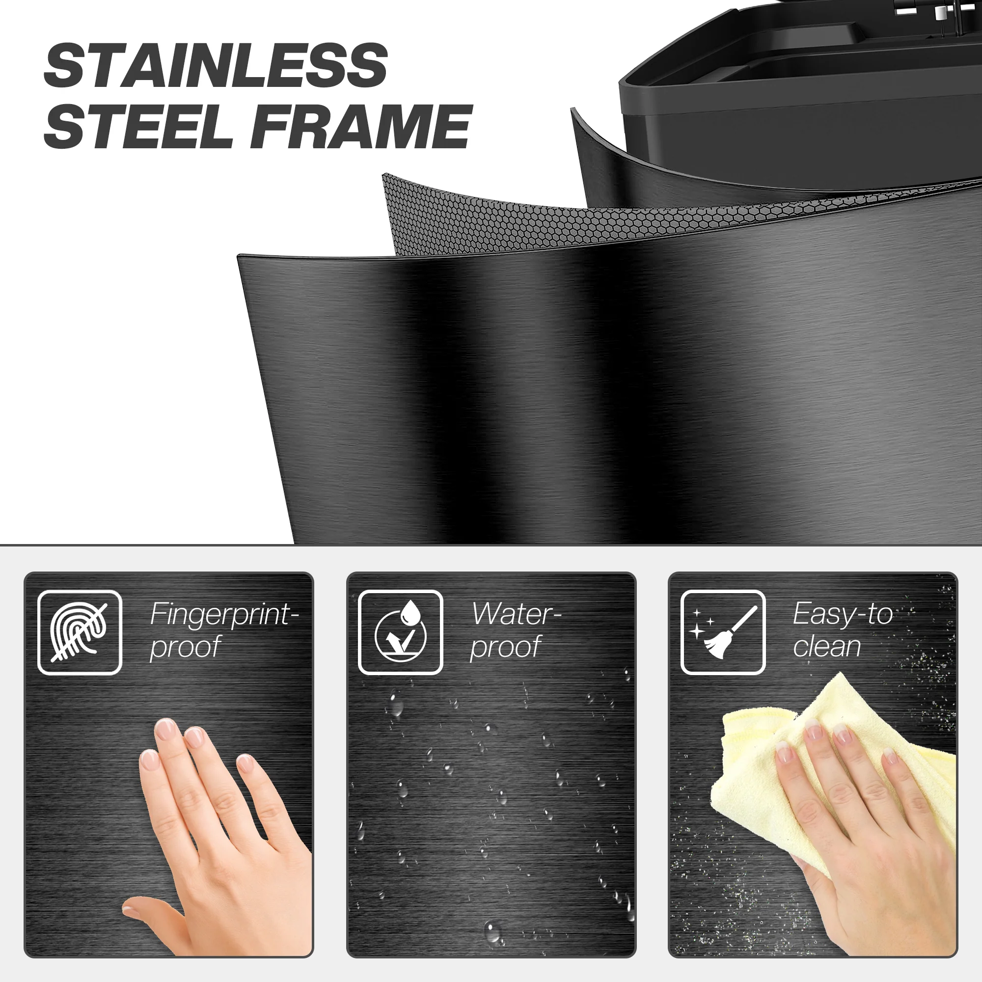 HOMCOM 2 X 20L Dual Kitchen Bin Pedal Bin For Recycling And Waste - Image 8