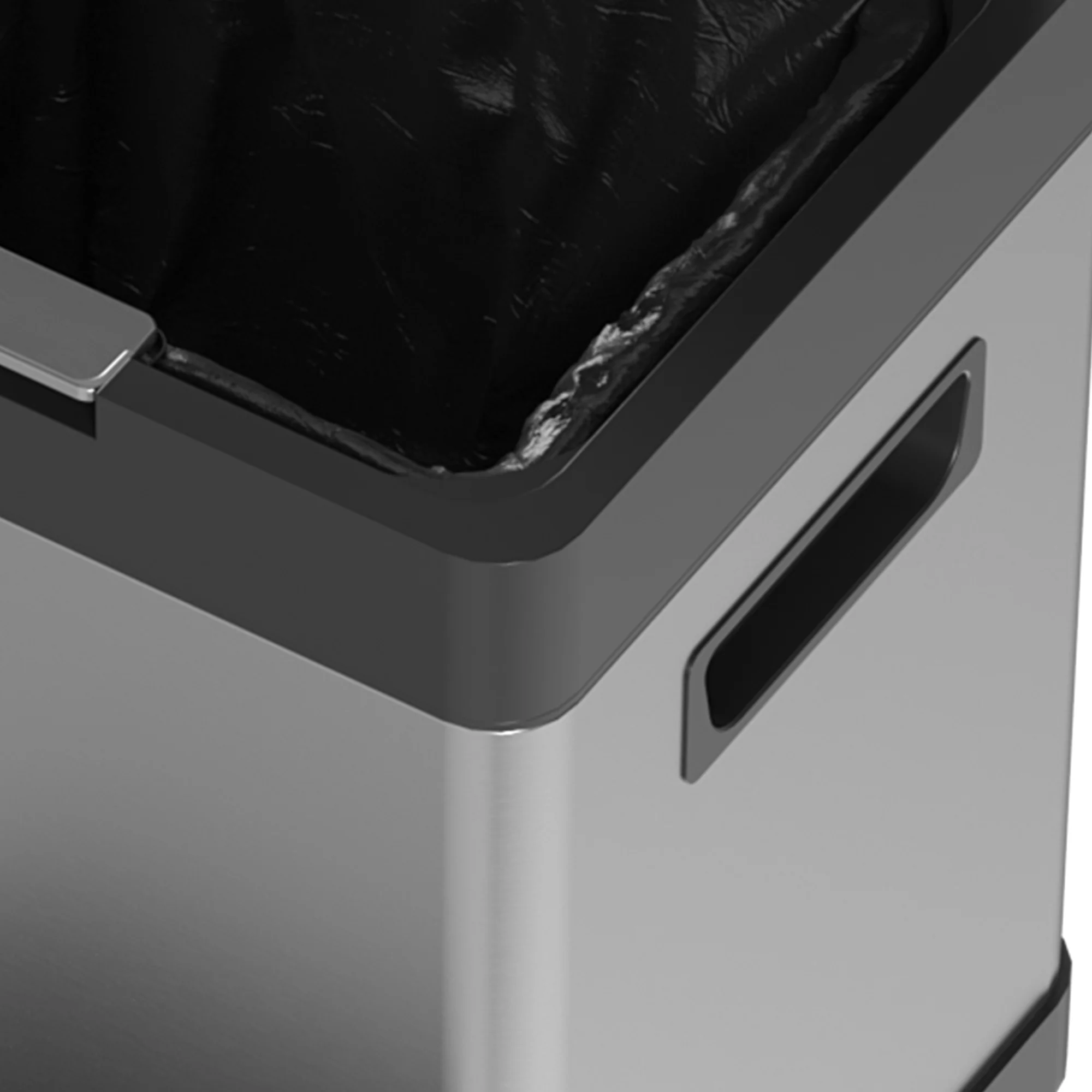 HOMCOM 20+14L Double Kitchen Bin, Pedal Bin With Soft-Close Lid, Silver - Image 9