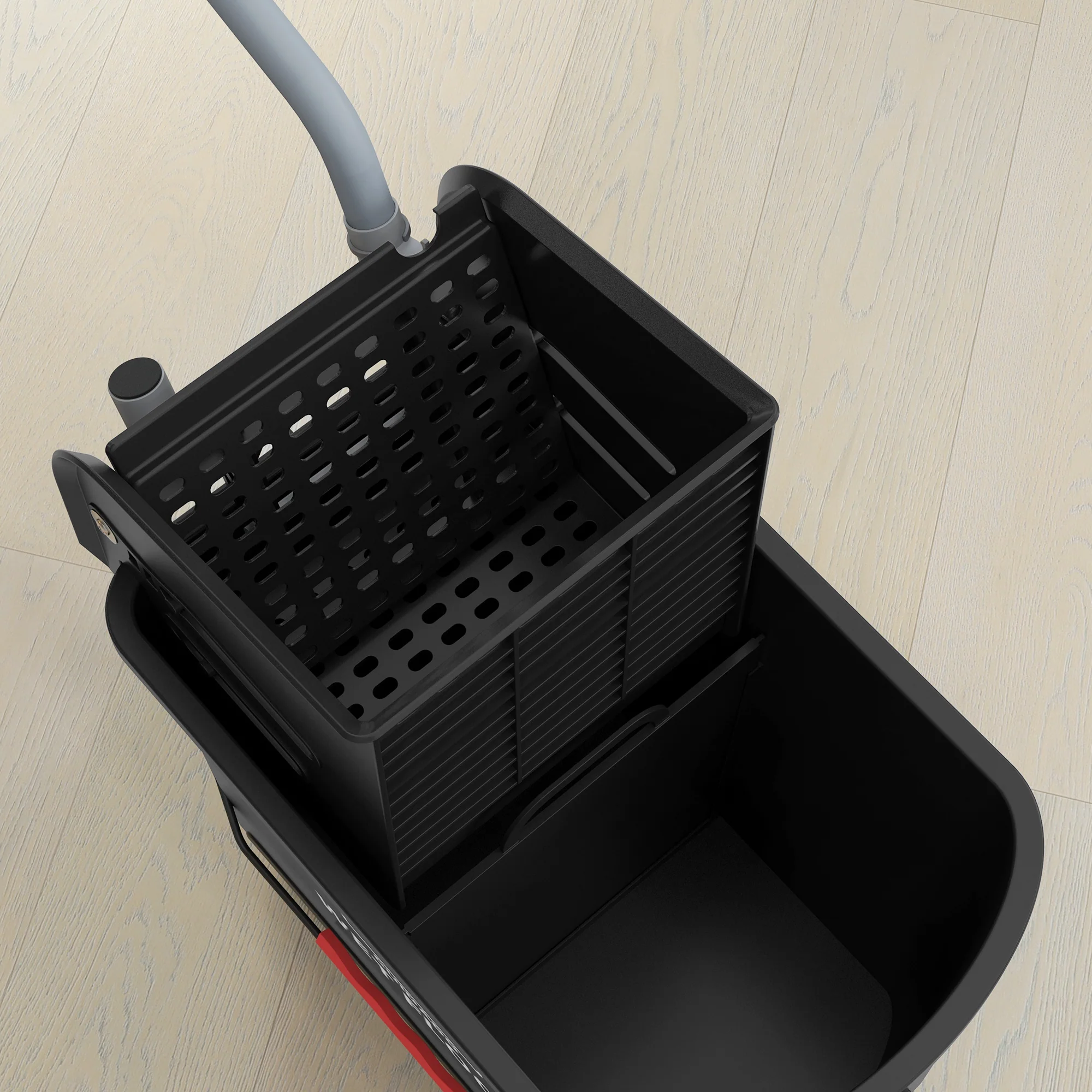 HOMCOM 20L Mop Bucket With Wringer Handle On Wheels For Floor Cleaning - Image 9
