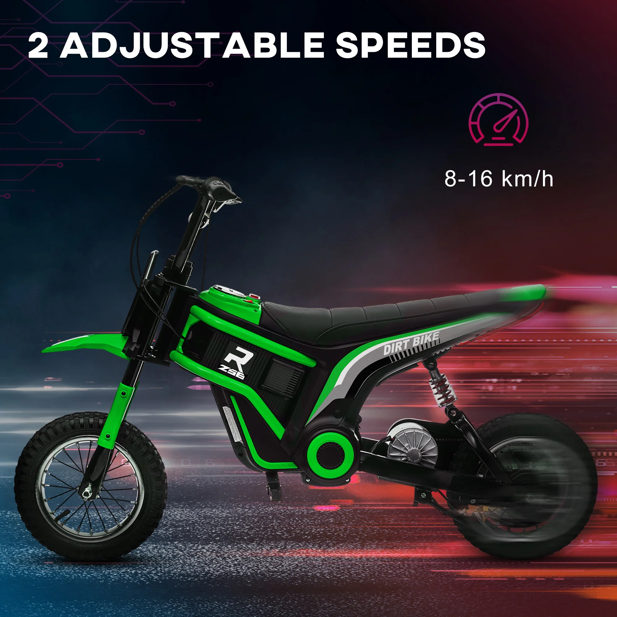 HOMCOM 24V Kids Red Electric Motorbike With Twist Grip Throttle, Music, Horn - Image 13