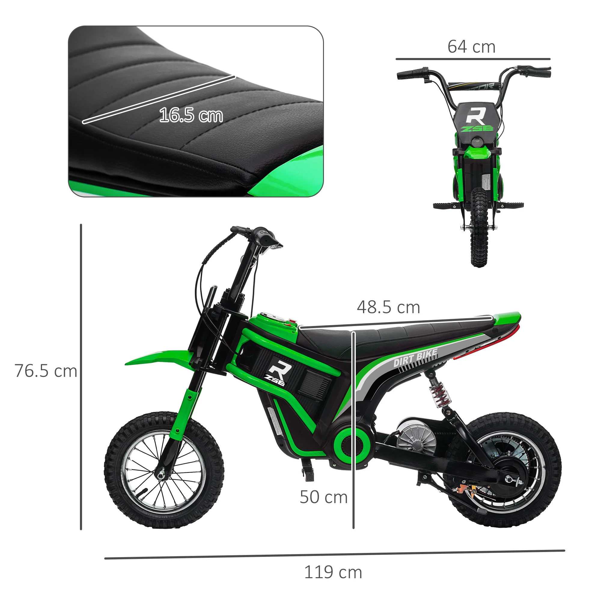 HOMCOM 24V Kids Red Electric Motorbike With Twist Grip Throttle, Music, Horn - Image 14
