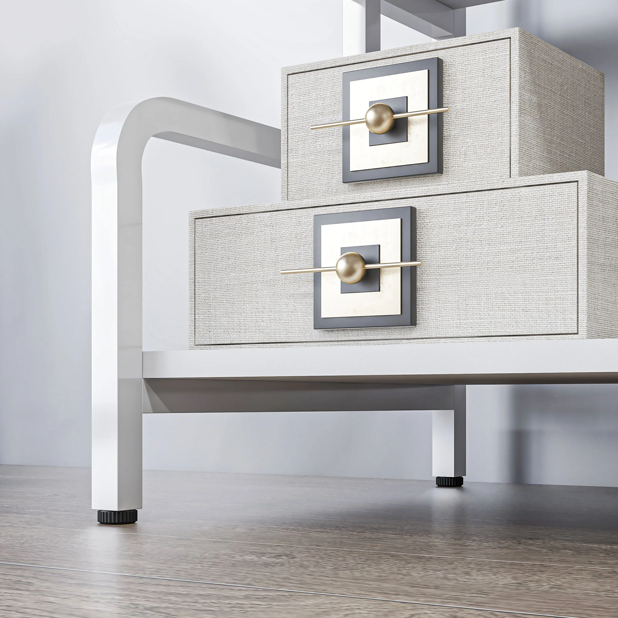 HOMCOM 3-Tier Storage Shelf, Metal Shelves For Storage For Home Office, White - Image 9