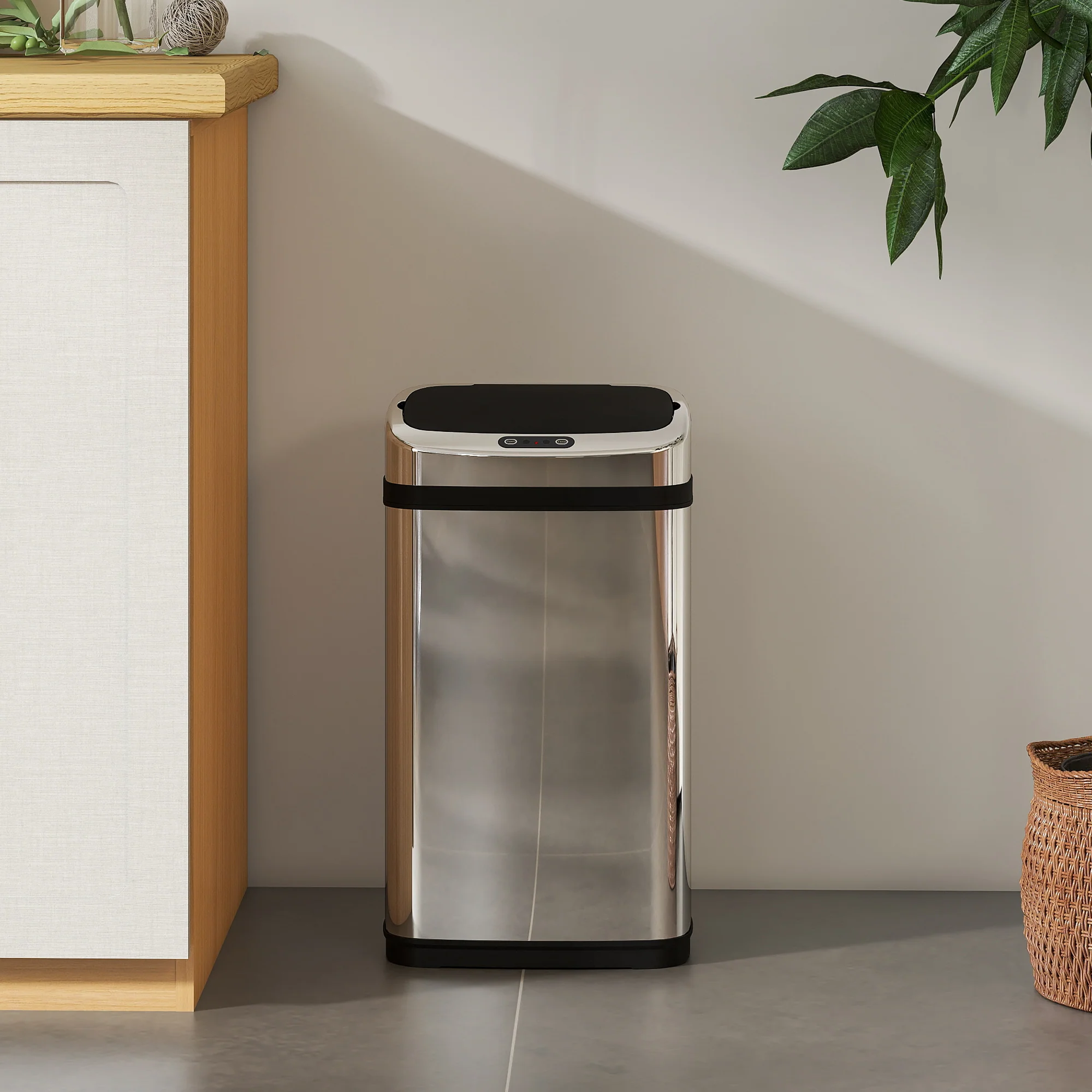 HOMCOM 30L Automatic Silver Kitchen Bin With Lid And Infrared Motion Sensor - Image 9