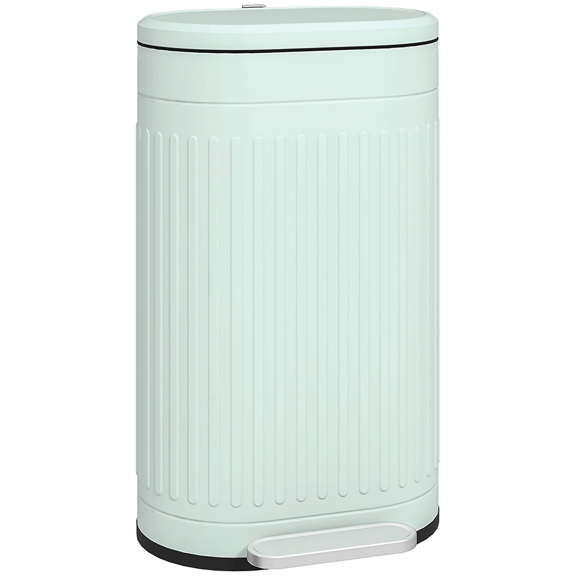 HOMCOM 30L Pedal Bin, Metal Kitchen Bin with Soft-close Lid
