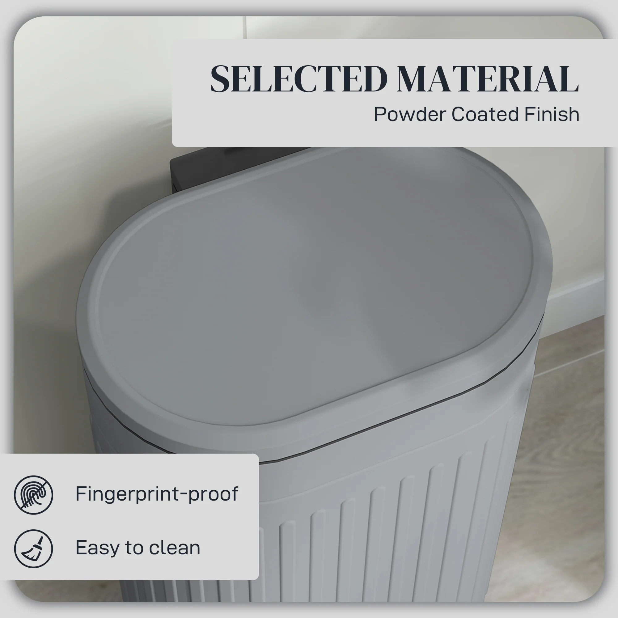 HOMCOM 30L Pedal Bin, Metal Kitchen Bin with Soft-close Lid - Image 15