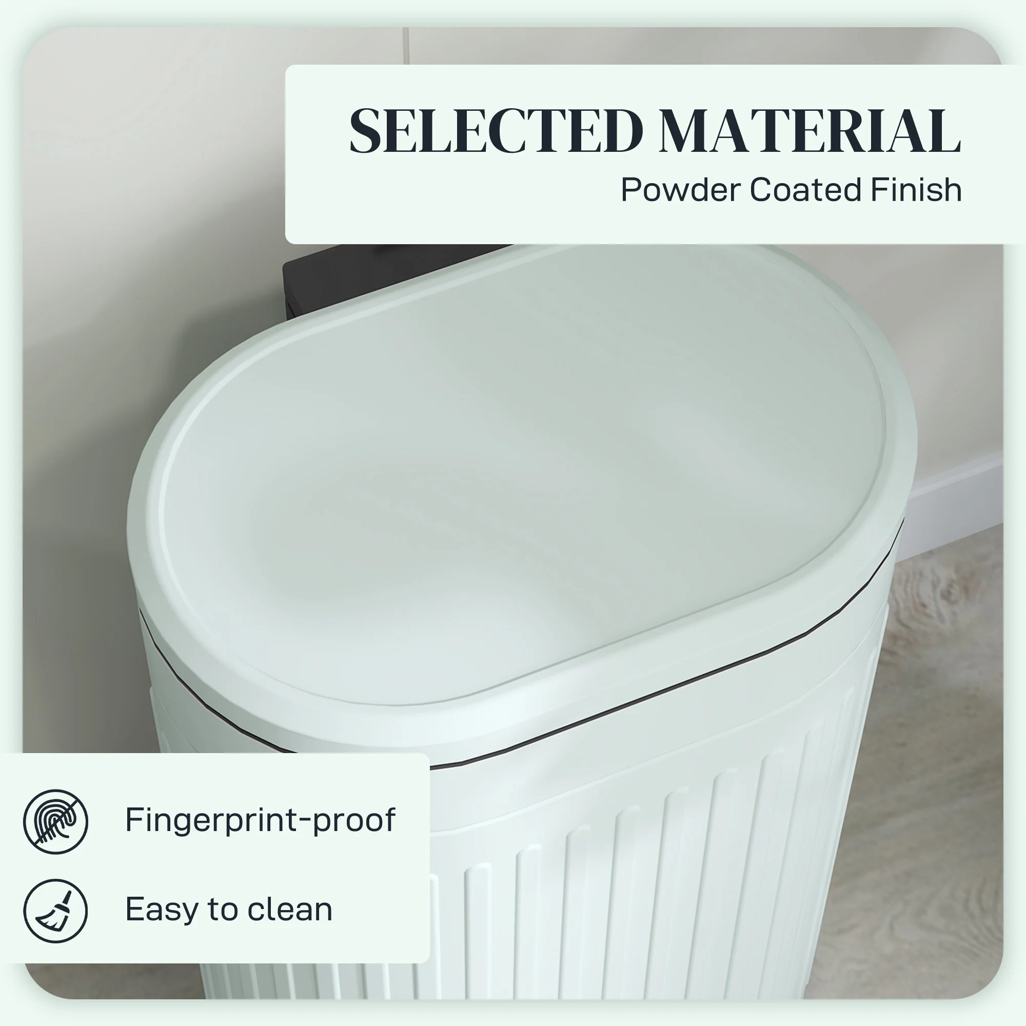 HOMCOM 30L Pedal Bin, Metal Kitchen Bin with Soft-close Lid - Image 6
