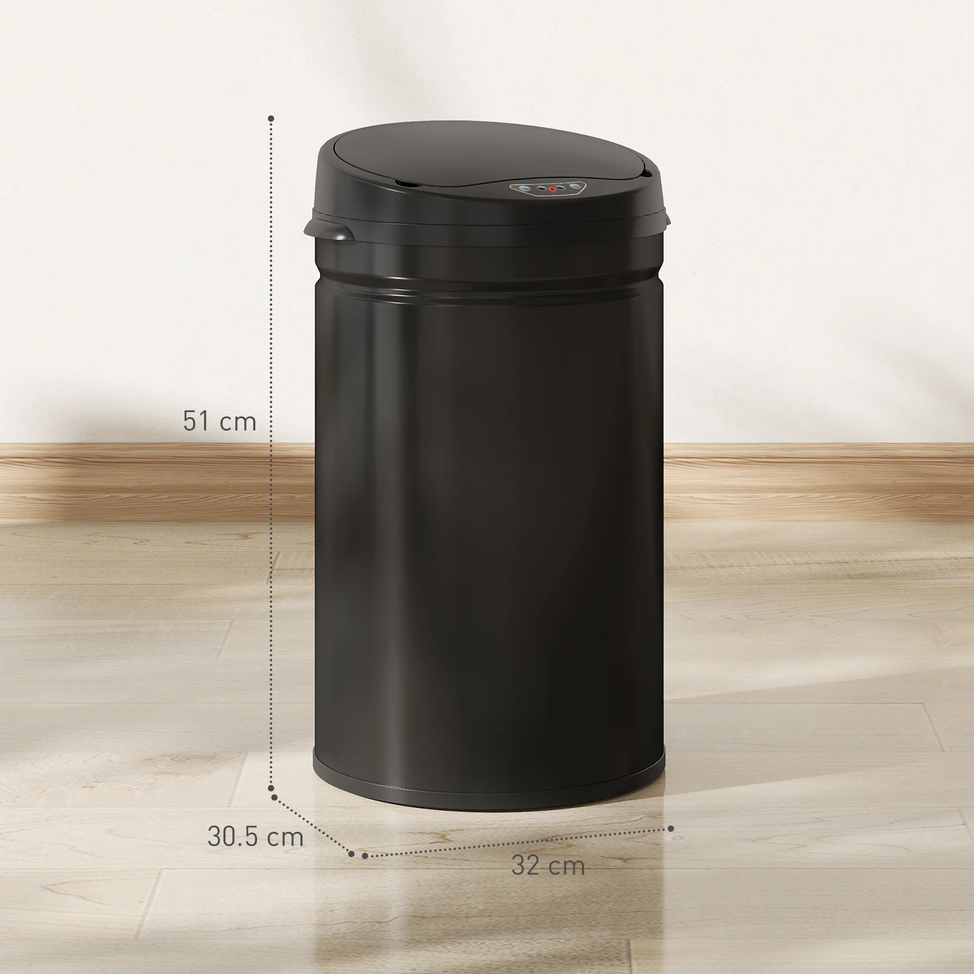 HOMCOM 30L Sensor Bin With Soft-Close Lid, Automatic Touchless Kitchen Bin - Image 5