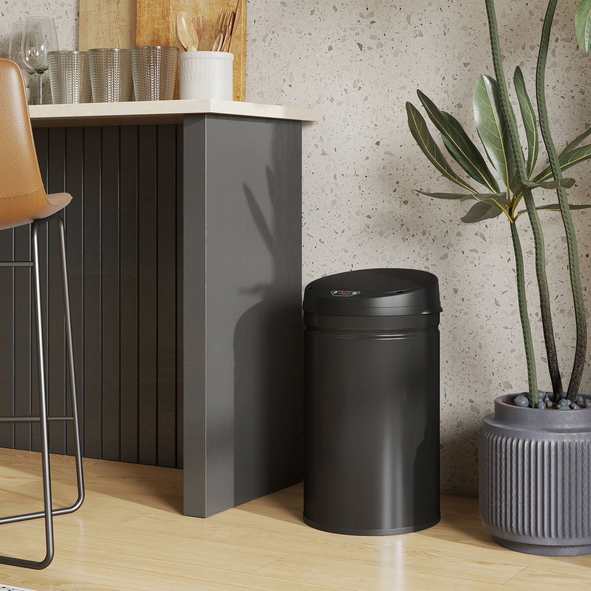 HOMCOM 30L Sensor Bin With Soft-Close Lid, Automatic Touchless Kitchen Bin - Image 9