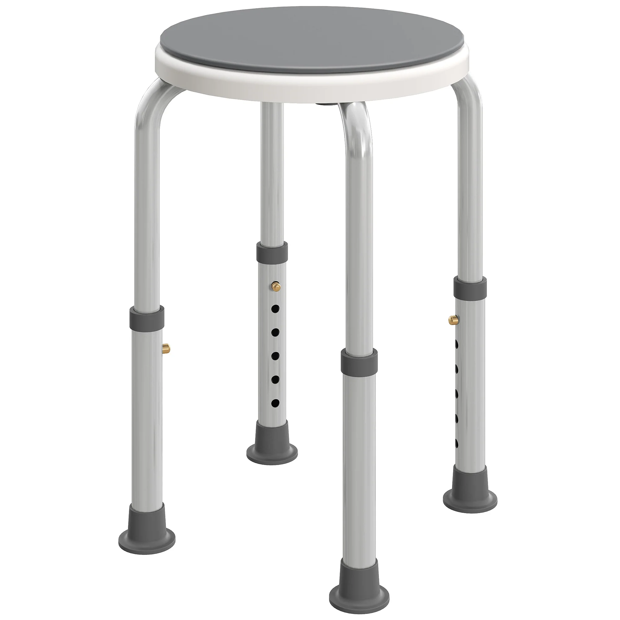 HOMCOM 360 Degree Swivel Shower Stool With Non-Slip Feet For Disabled - Image 10