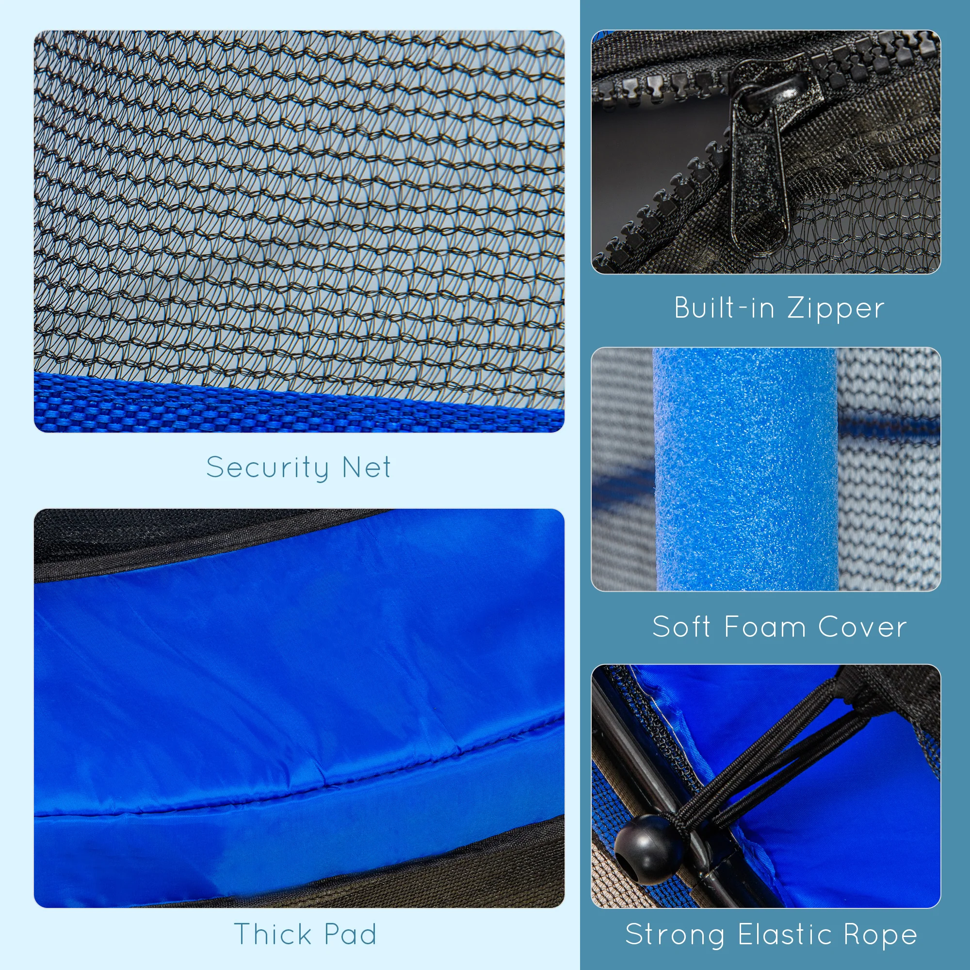 HOMCOM 4.6FT/75 Inch Kids Trampoline With Safety Enclosure, Indoor Outdoor - Image 22