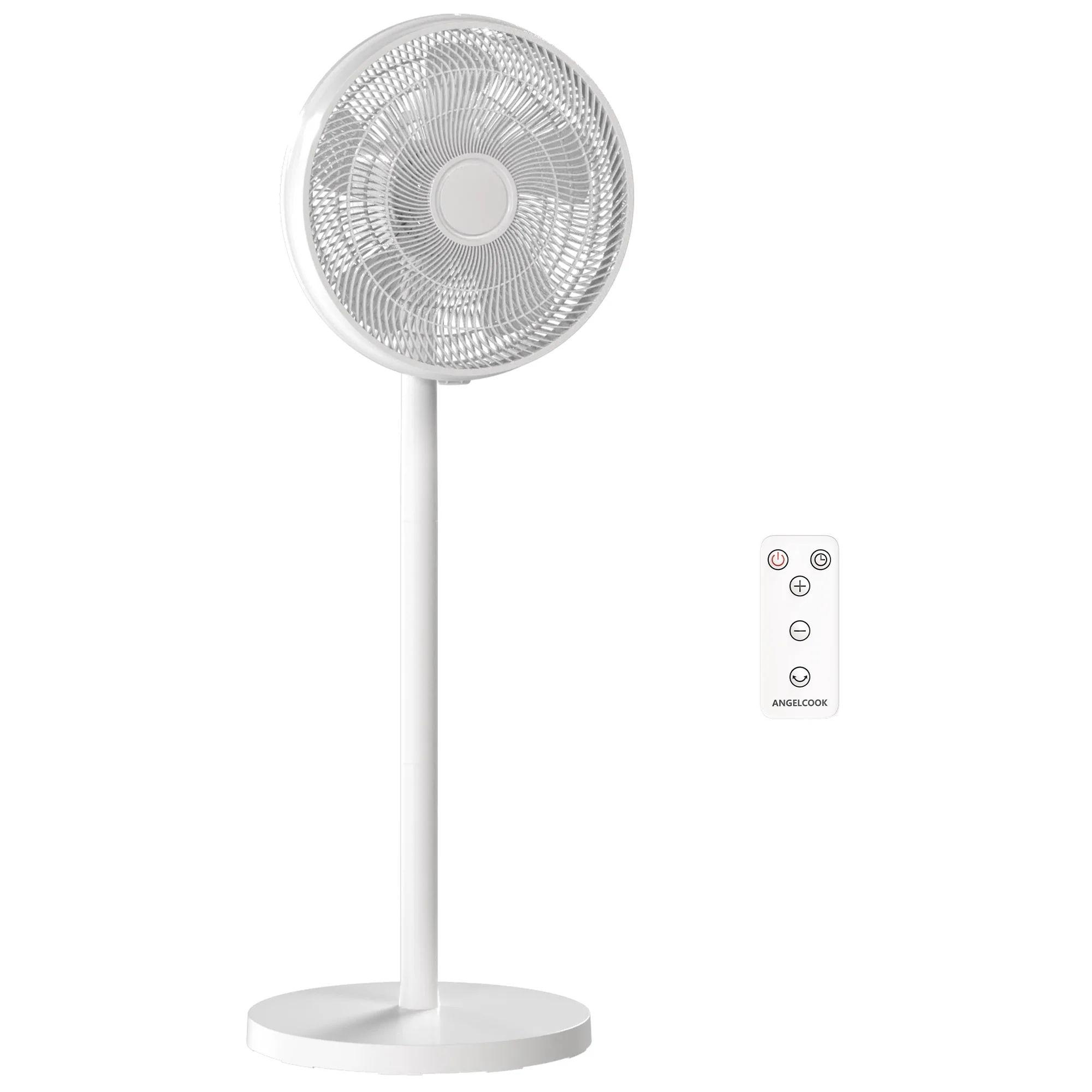 HOMCOM 40 Cm Standing Pedestal Fan, Quiet Electric Cooling Floor Fan, White