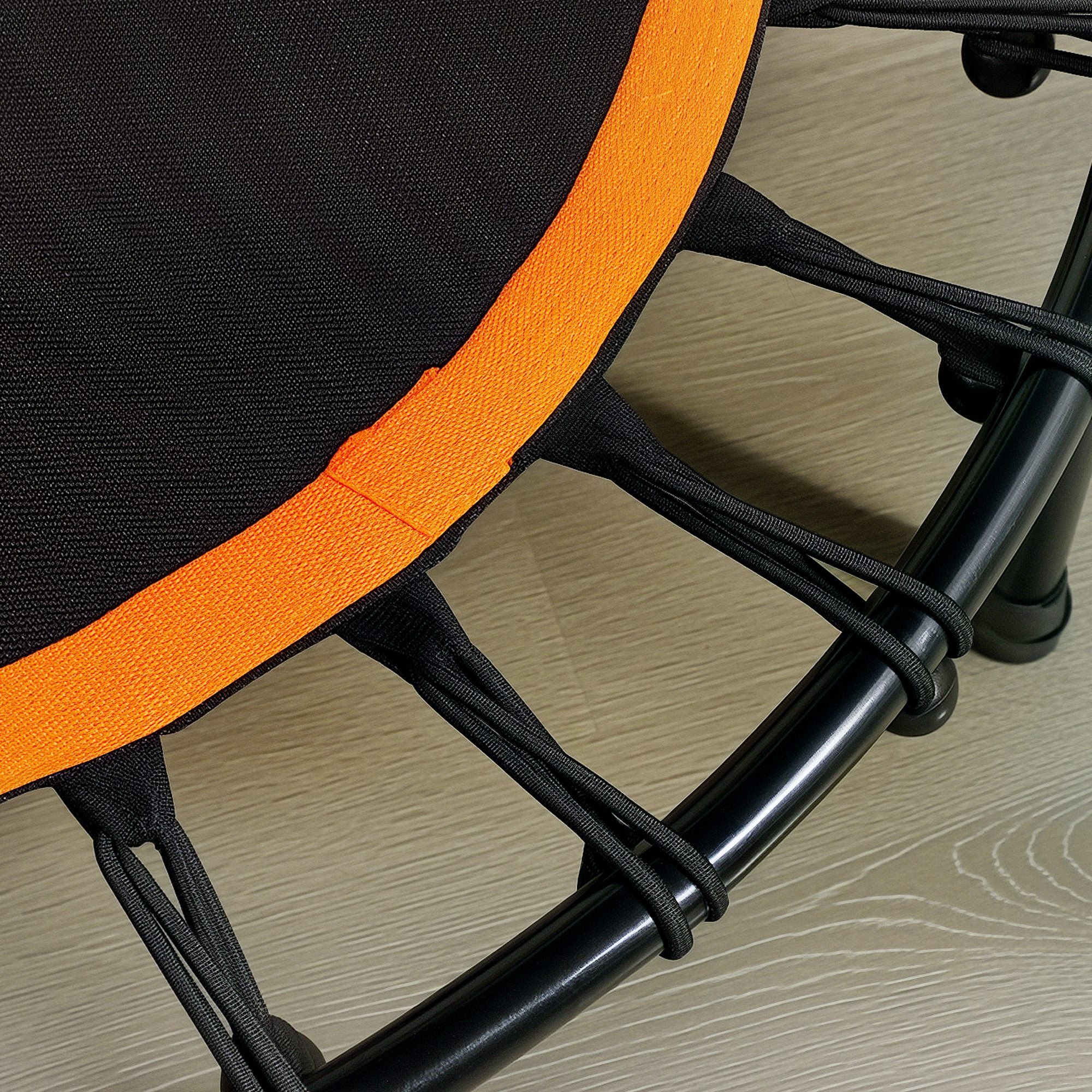 HOMCOM 40'' Mini Trampoline Adult Rebounder Jumper W/ Handle Fitness Orange - Image 8