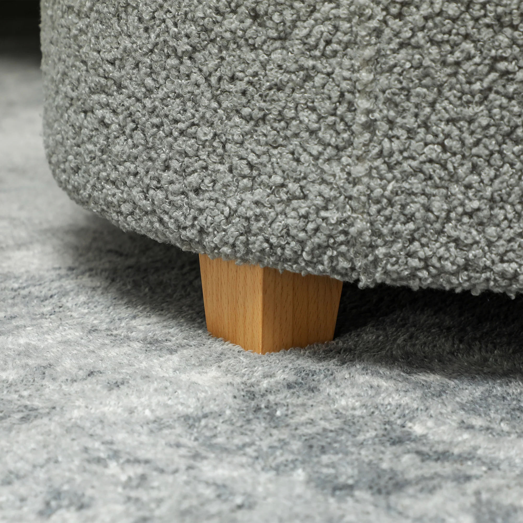 HOMCOM 45cm Round Ottoman With Storage, Lid, Cashmere Footstool - Image 18