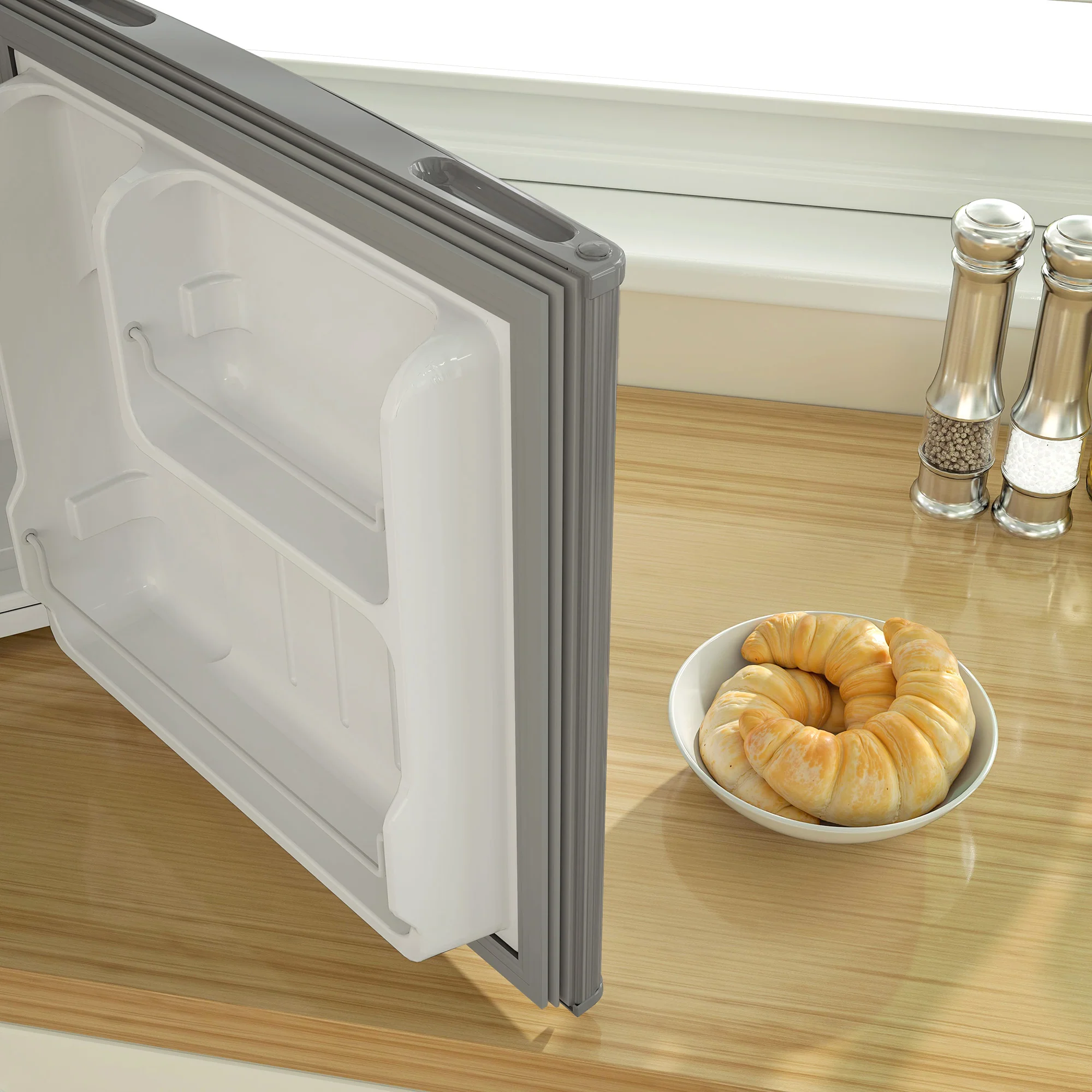 HOMCOM 46L Counter Top Fridge Mini Fridge With Lock Chiller Box - Image 27
