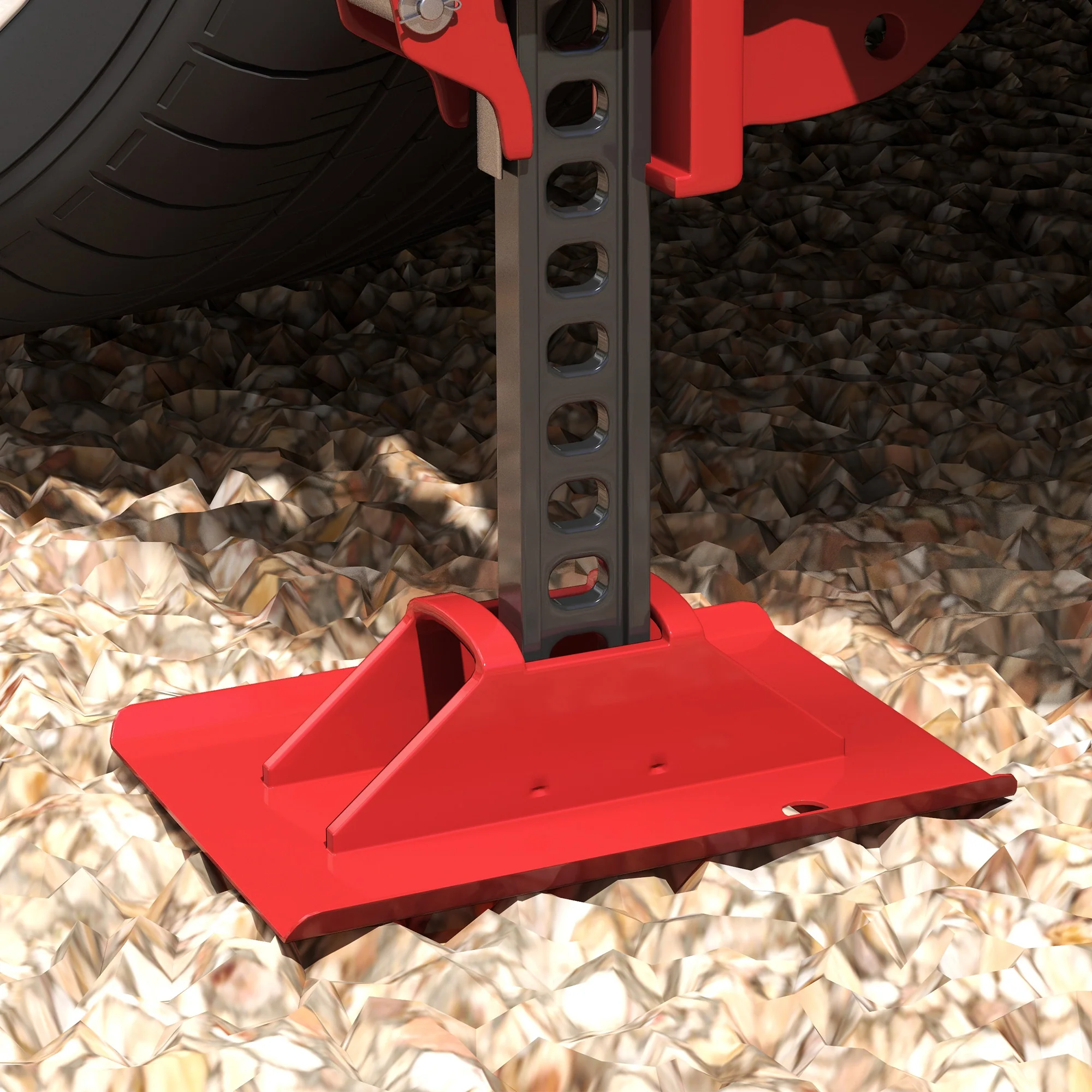 HOMCOM 48 Inch 3 Tonne High Lift Farm Jack For 4x4 Tractors Trucks, Red - Image 8