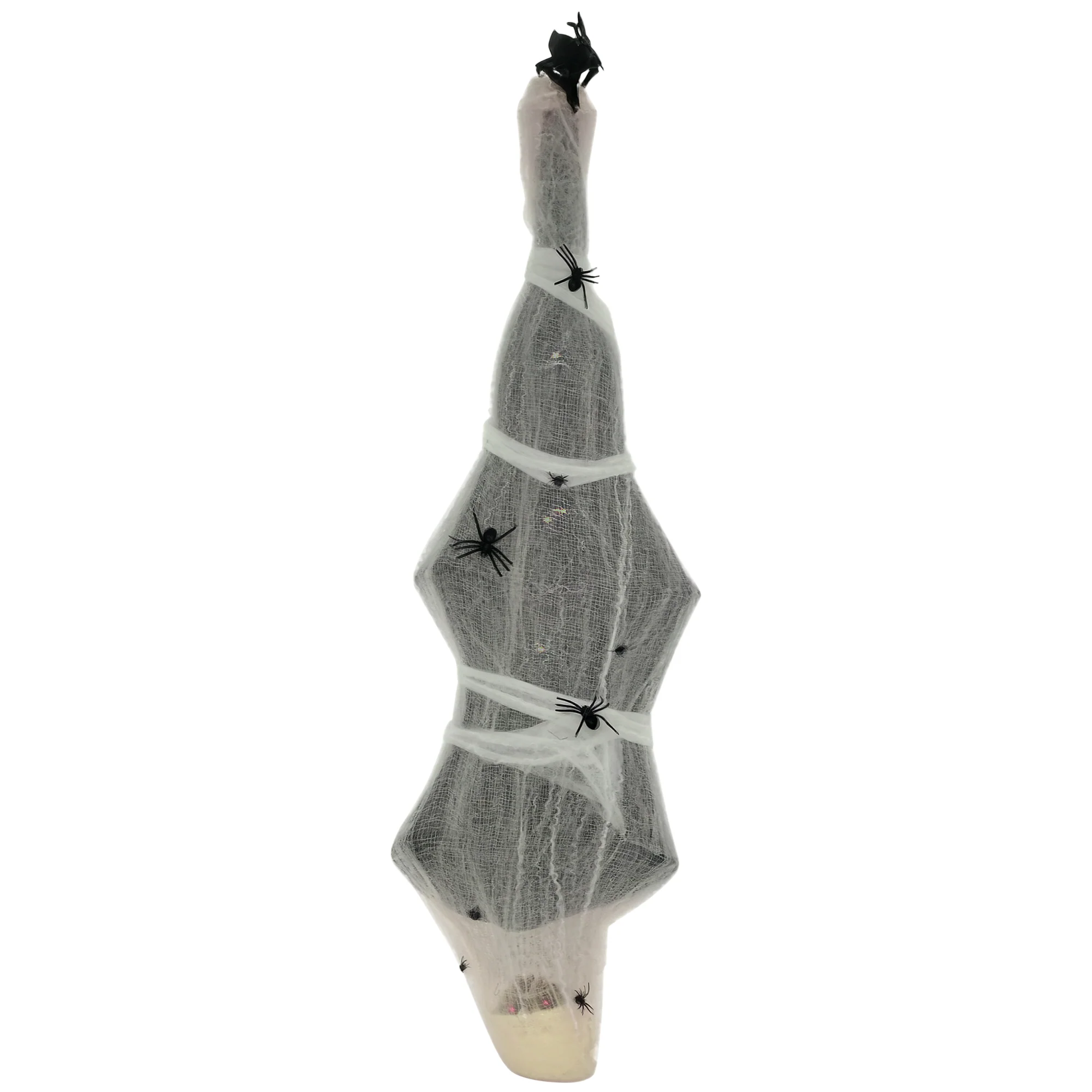 HOMCOM 5.5ft Animated Halloween Decoration Hanging Mummy with Spider Web