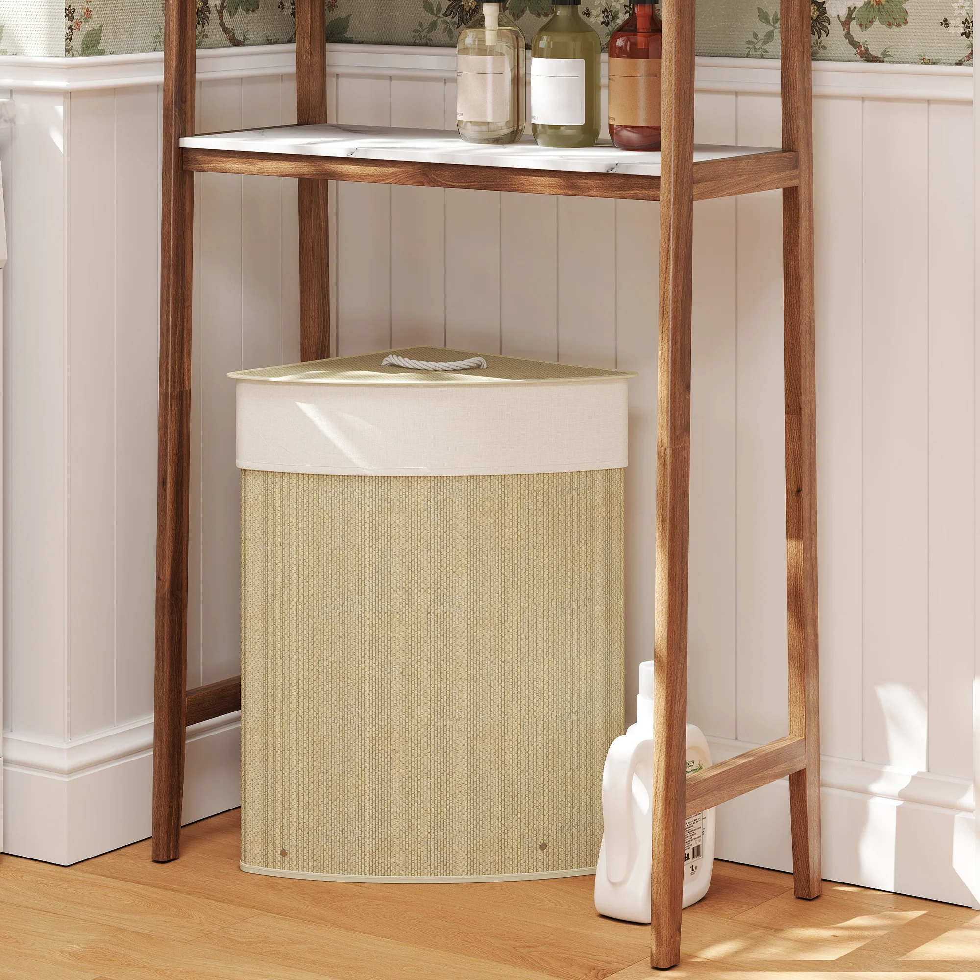 HOMCOM 55L Laundry Hamper With Removable Washable Liner Bag - Image 11