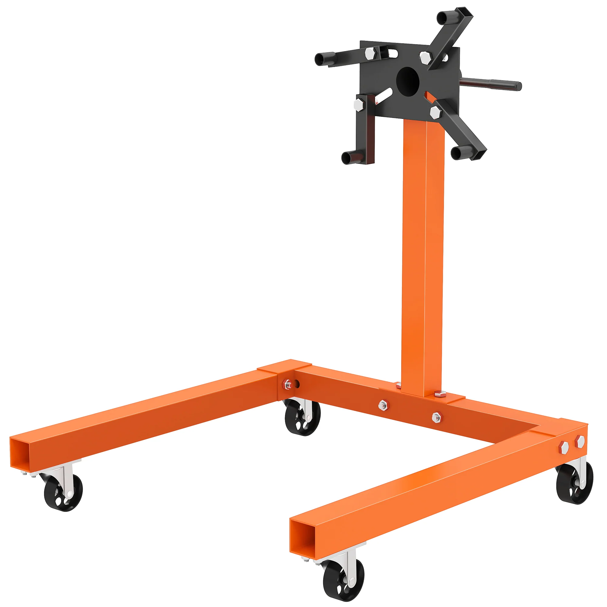 HOMCOM 570 kg Rotating Engine Stand with Adjustable Head, Orange