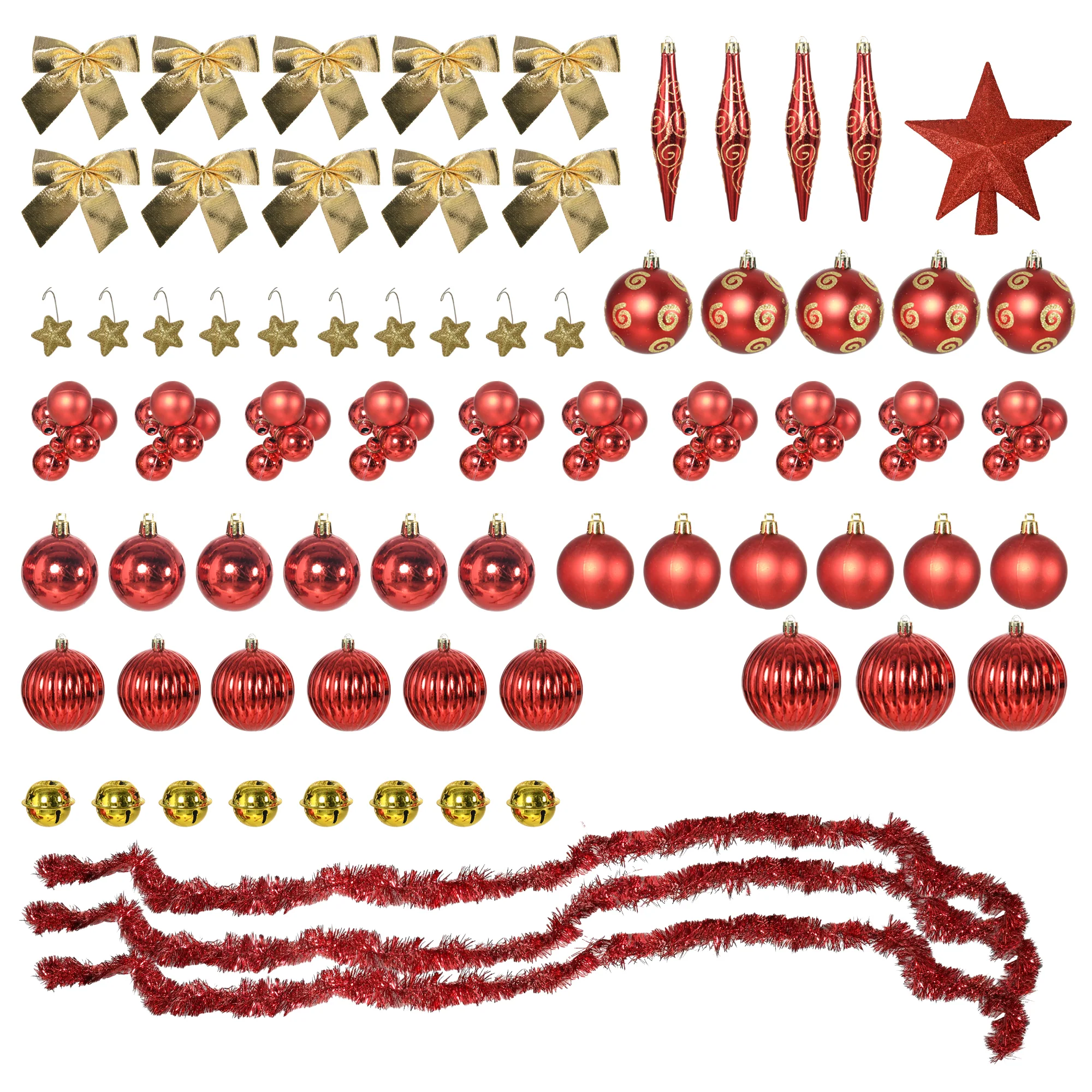 HOMCOM 5ft Pre Lit Artificial Christmas Tree Holiday Décor with 100 Warm White LED Lights and 360 Tips, Tinsel, Ball, Star, Tree Decoration, Auto Open - Image 9