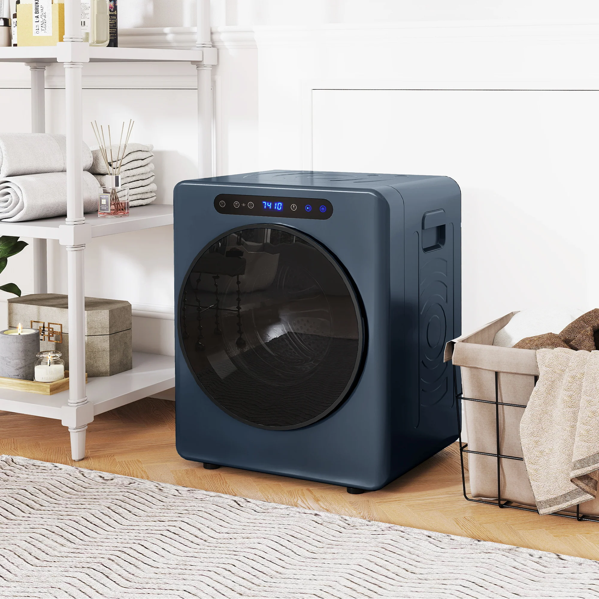 HOMCOM 5kg Portable Vented Tumble Dryer Machine With Timer, 6 Heat Settings - Image 2