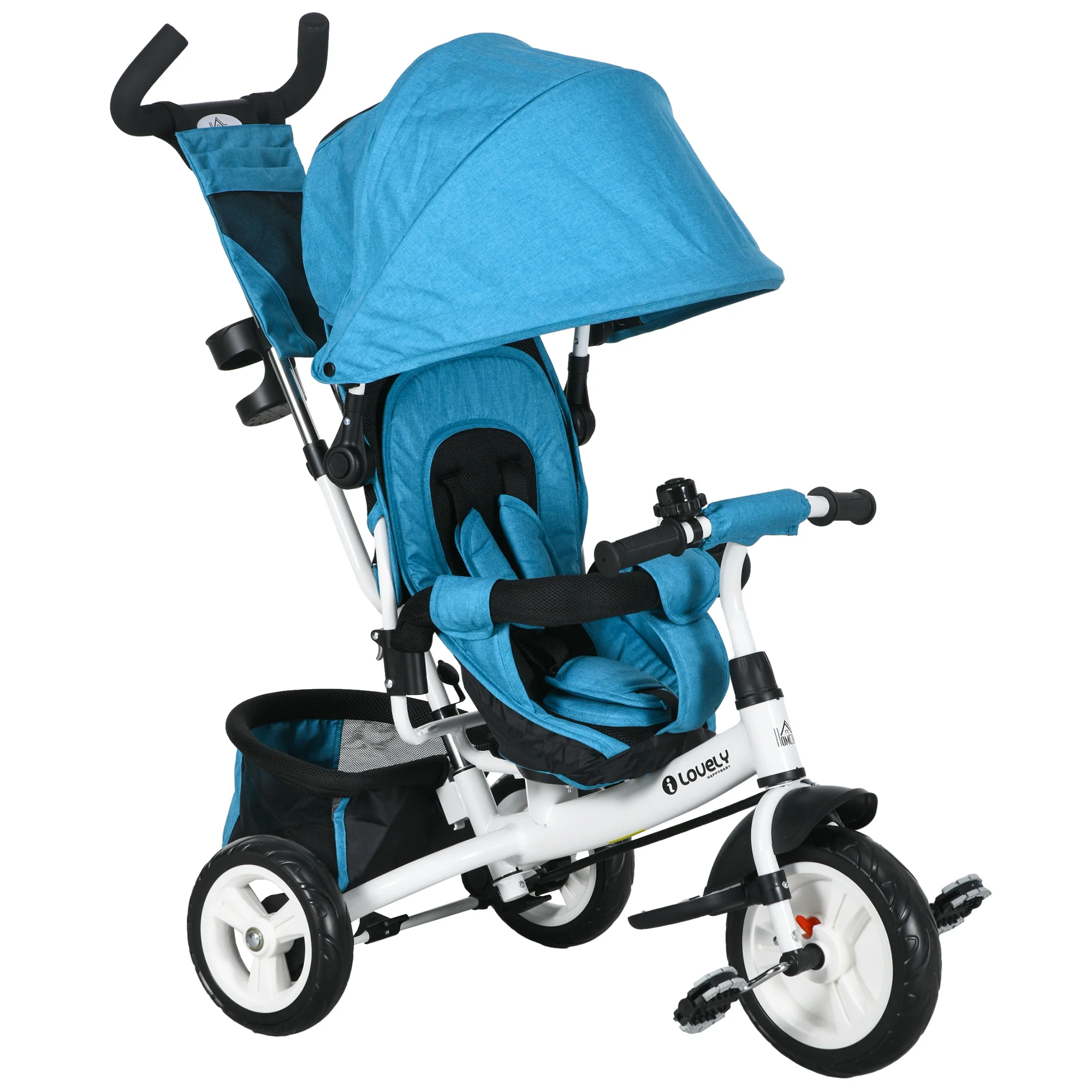 HOMCOM 6 In 1 Kids Trike, Stroller With Parent Handle - Image 10