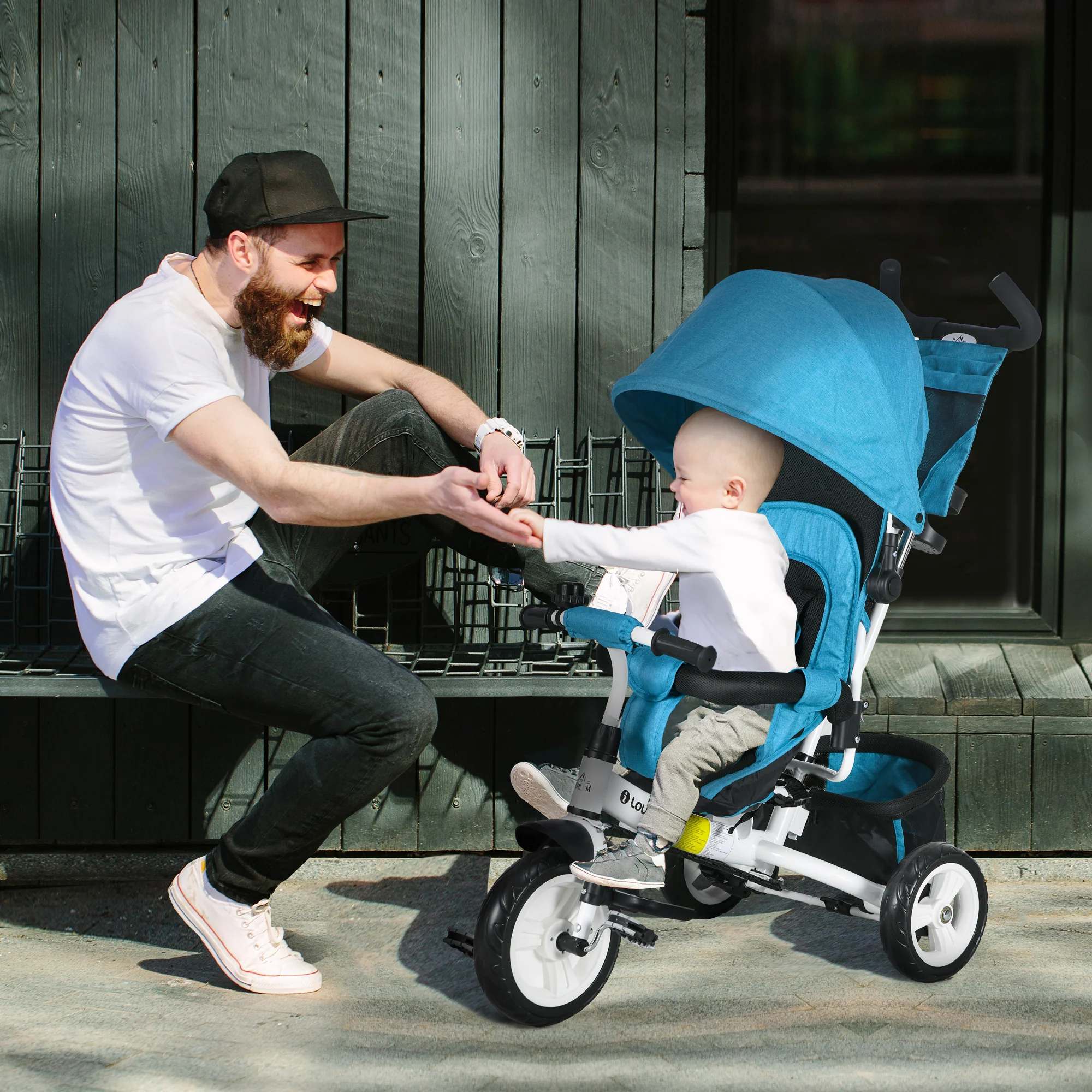 HOMCOM 6 In 1 Kids Trike, Stroller With Parent Handle - Image 11