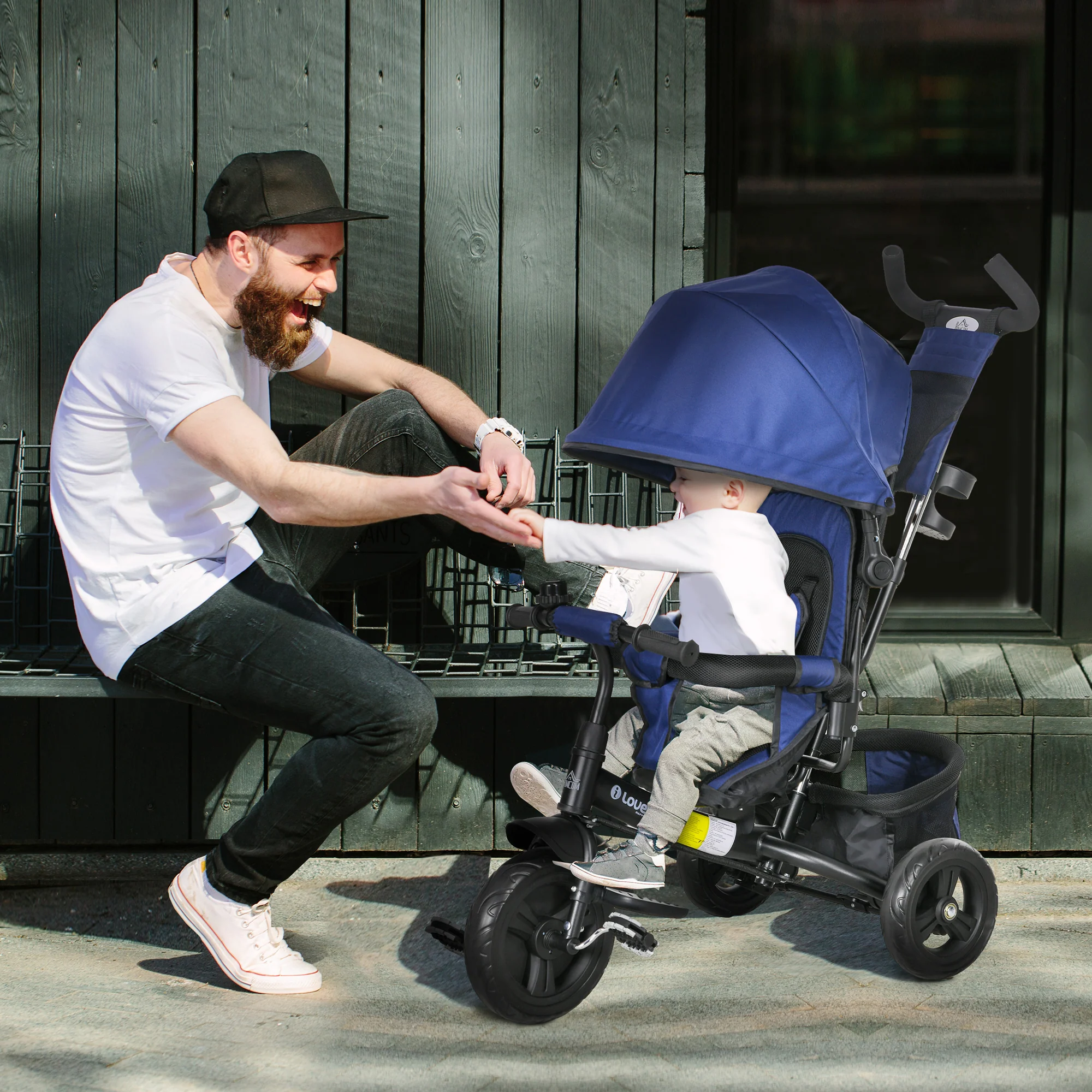 HOMCOM 6 In 1 Kids Trike, Stroller With Parent Handle - Image 20