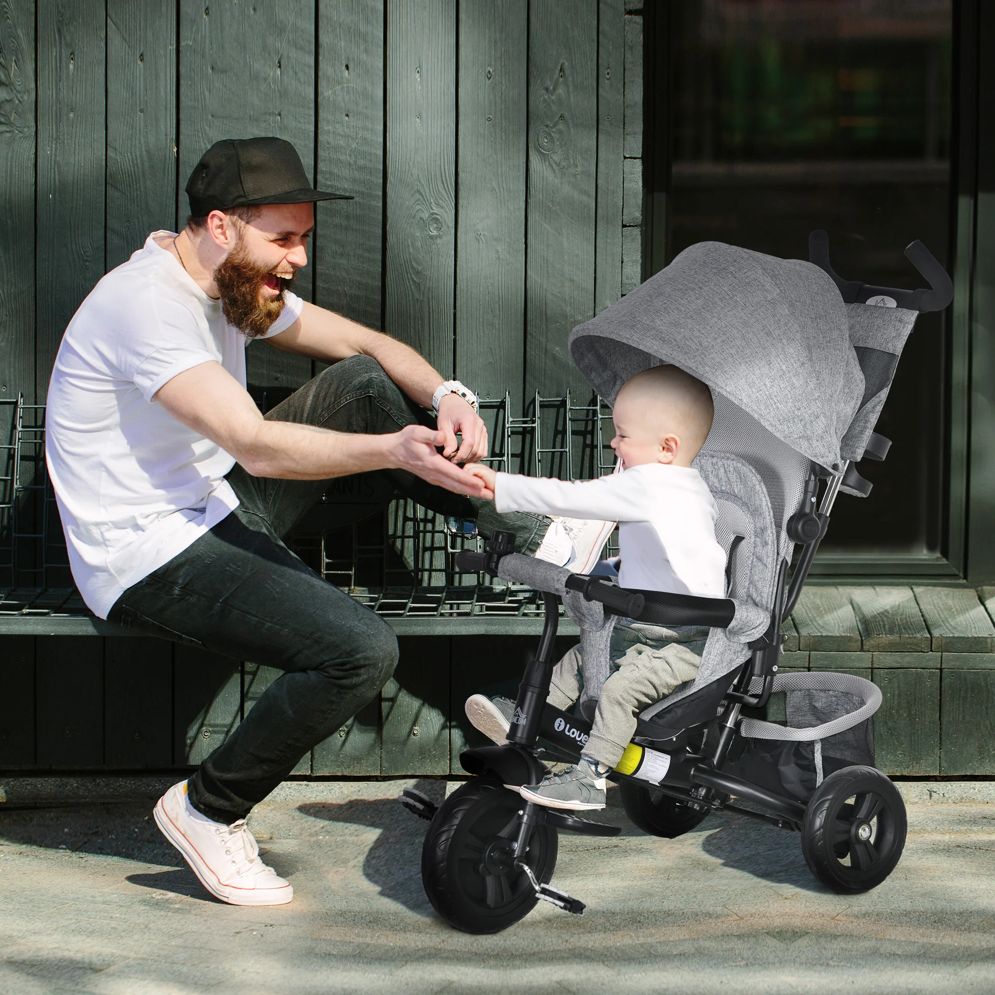 HOMCOM 6 In 1 Kids Trike, Stroller With Parent Handle - Image 25