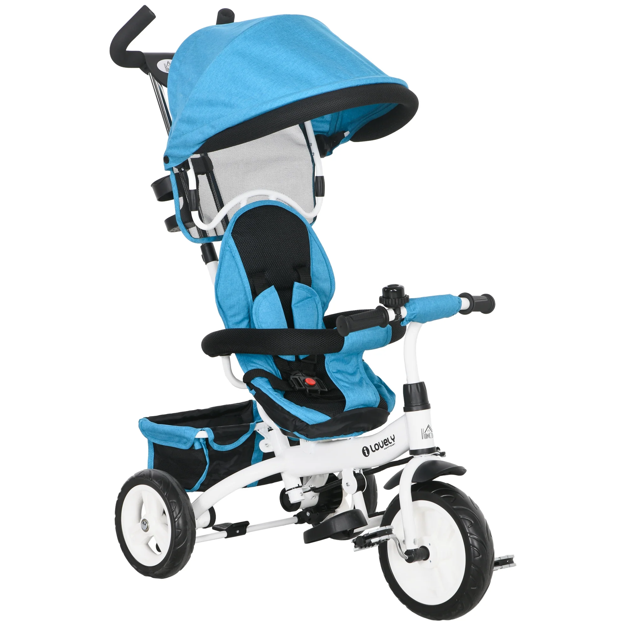 HOMCOM 6 In 1 Kids Trike, Stroller With Parent Handle - Image 10