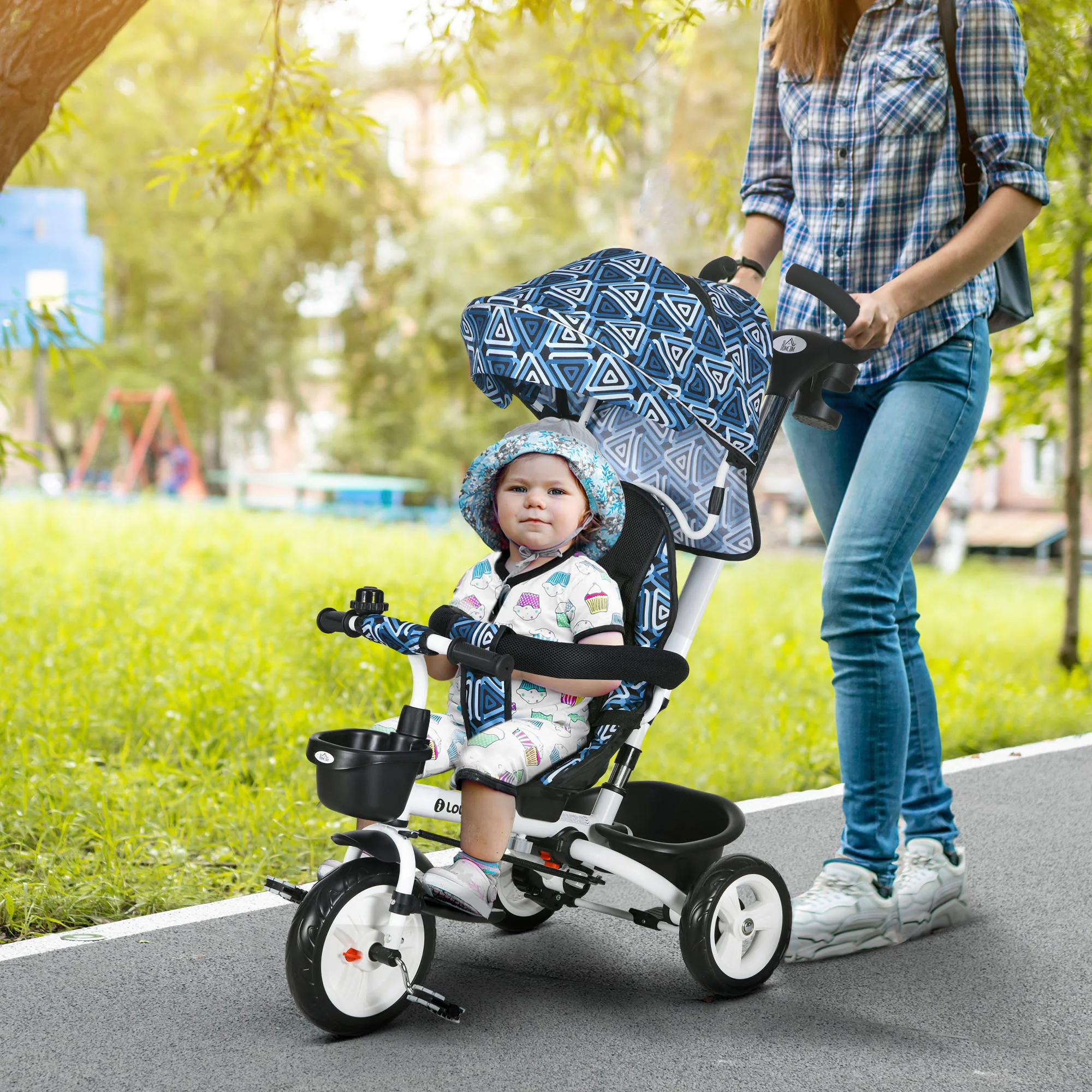 HOMCOM 6 In 1 Trike For Toddler 1-5 Years With Parent Handle - Image 19