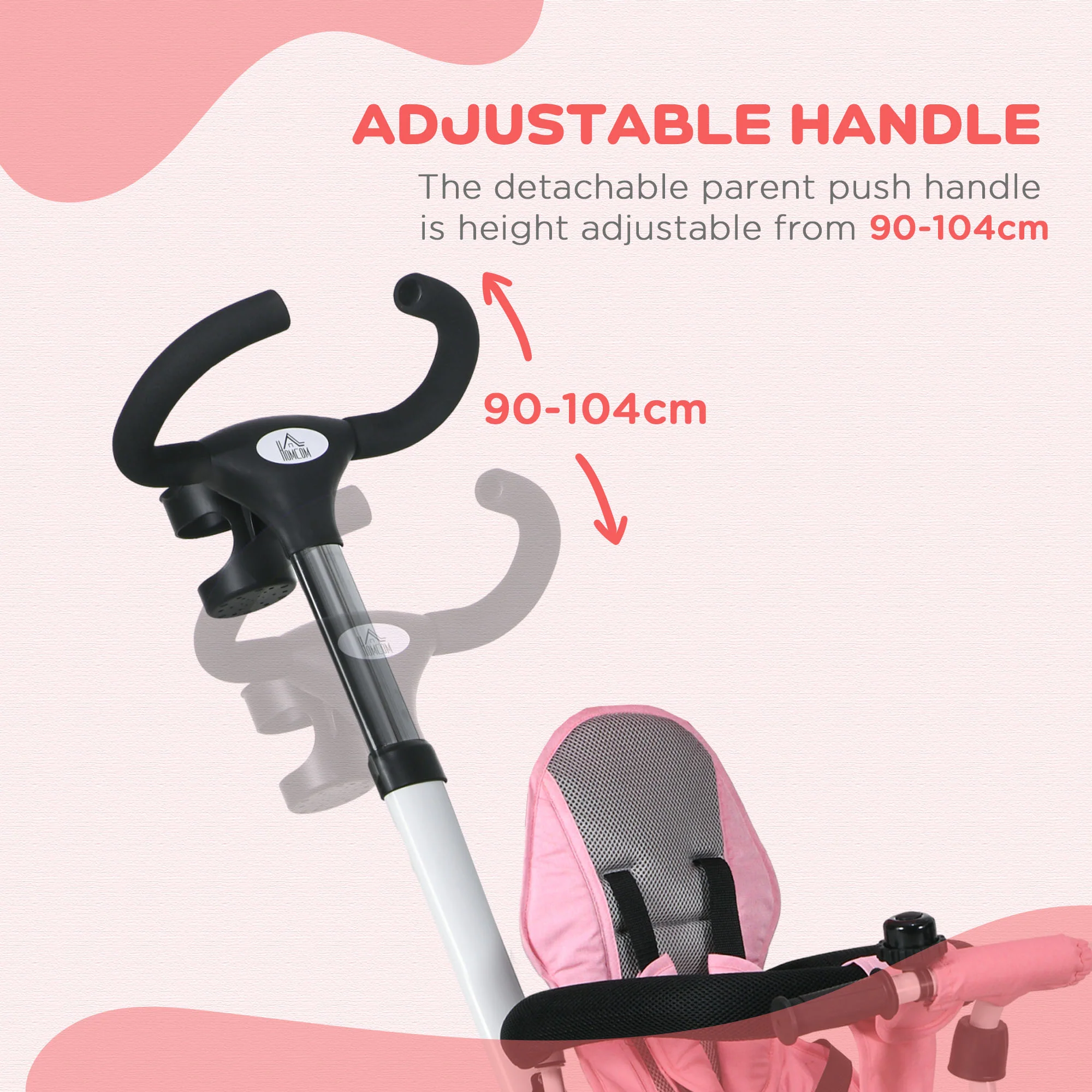 HOMCOM 6 In 1 Trike For Toddler 1-5 Years With Parent Handle - Image 31