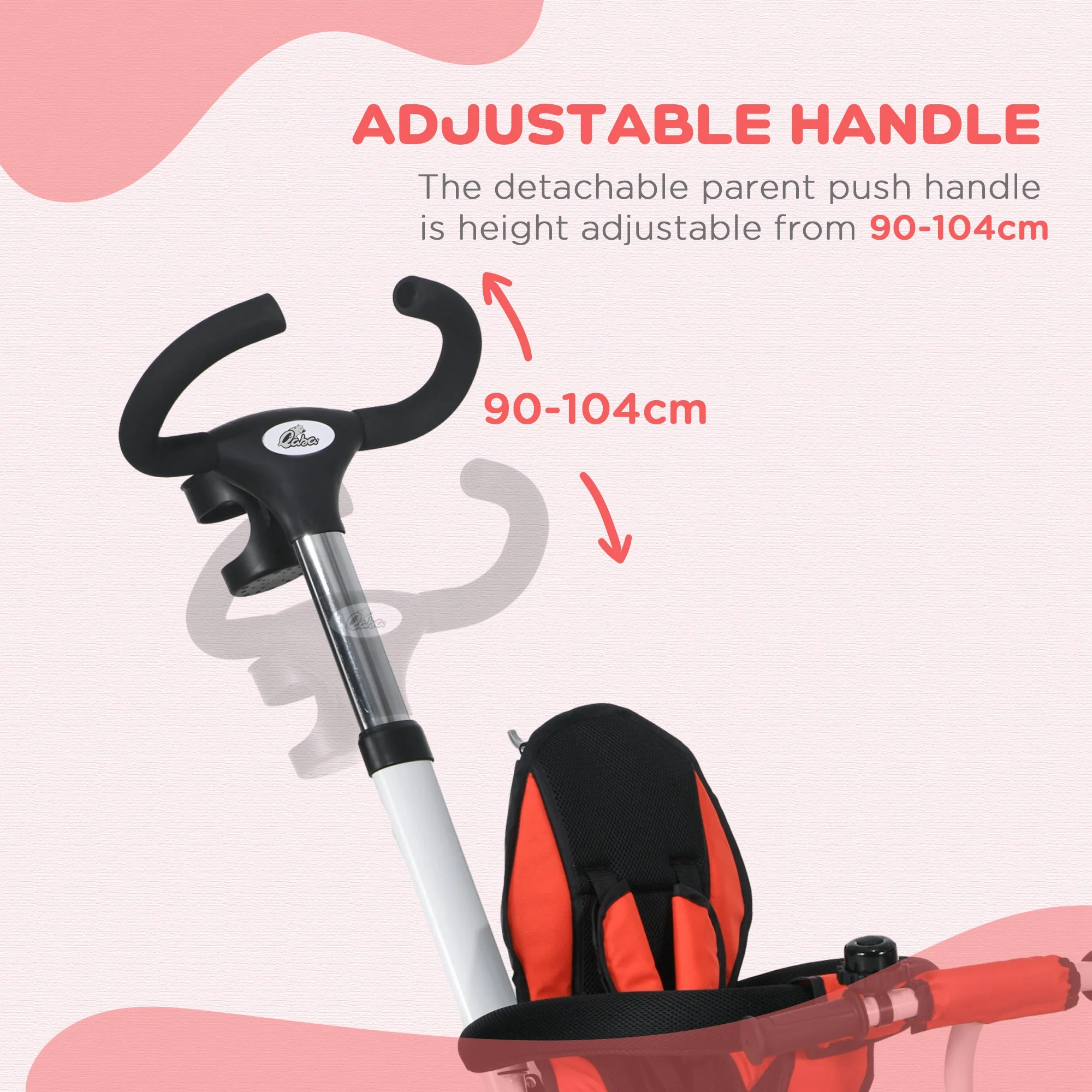 HOMCOM 6 In 1 Trike For Toddler 1-5 Years With Parent Handle - Image 7
