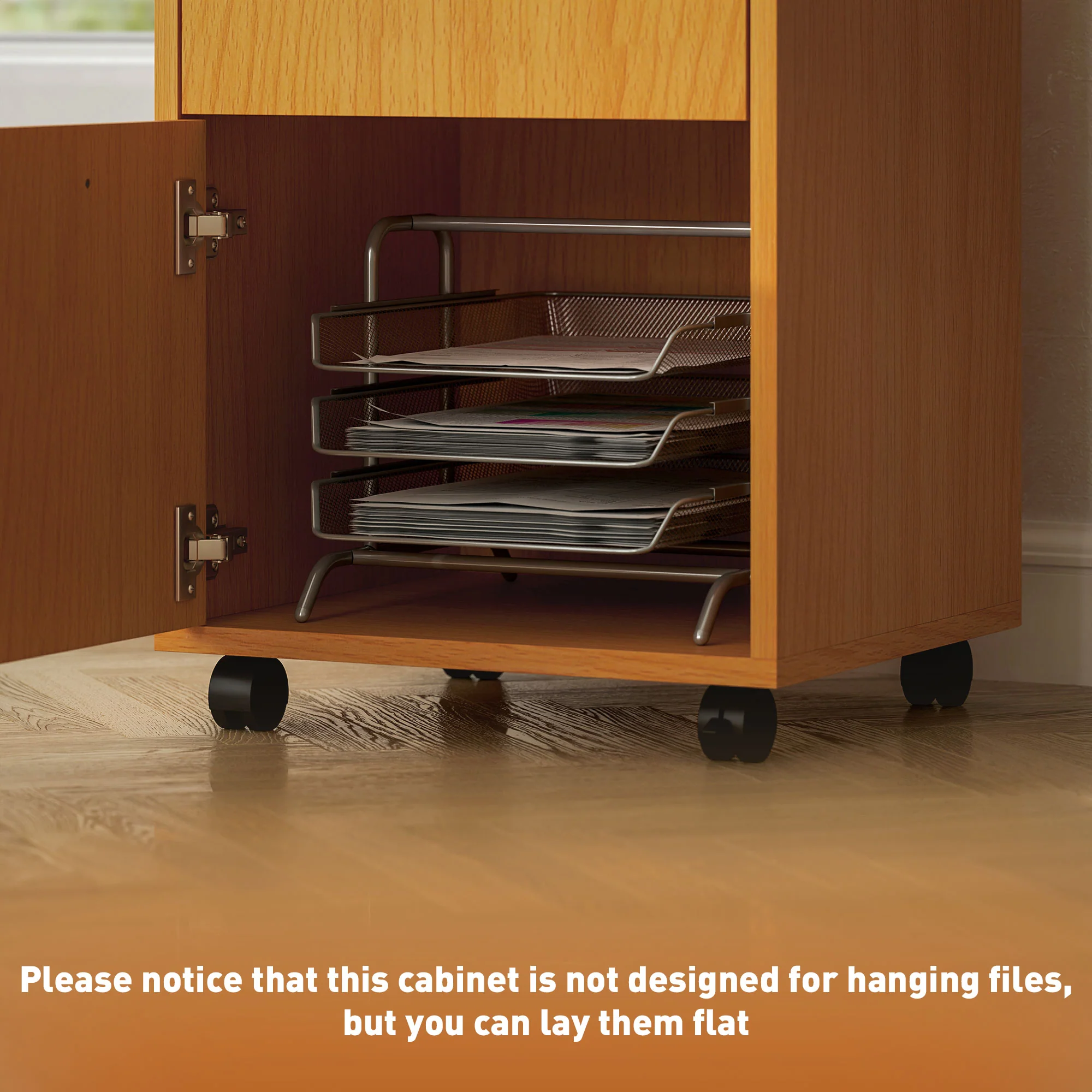 HOMCOM 60cm Filing Cabinet with Drawers and Open Shelf - Image 34