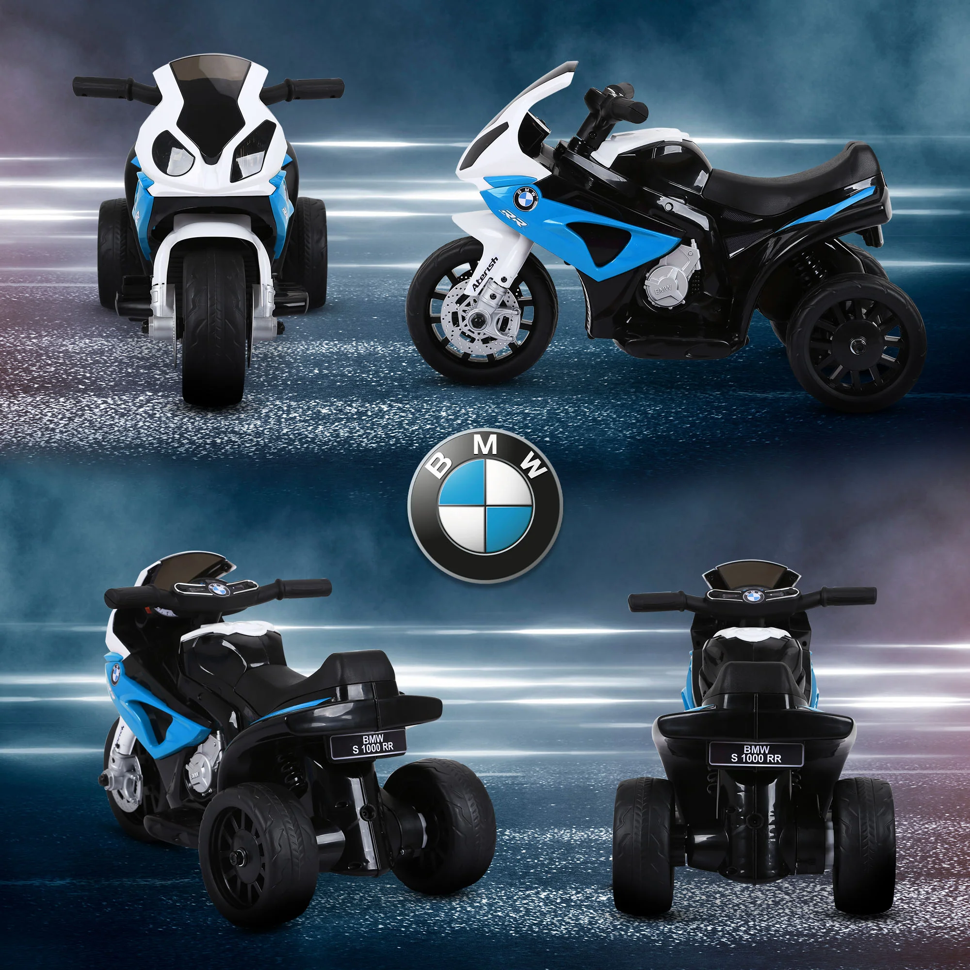 HOMCOM 6V BMW S1000RR Licensed Electric Motorbike For Kids, Blue - Image 8