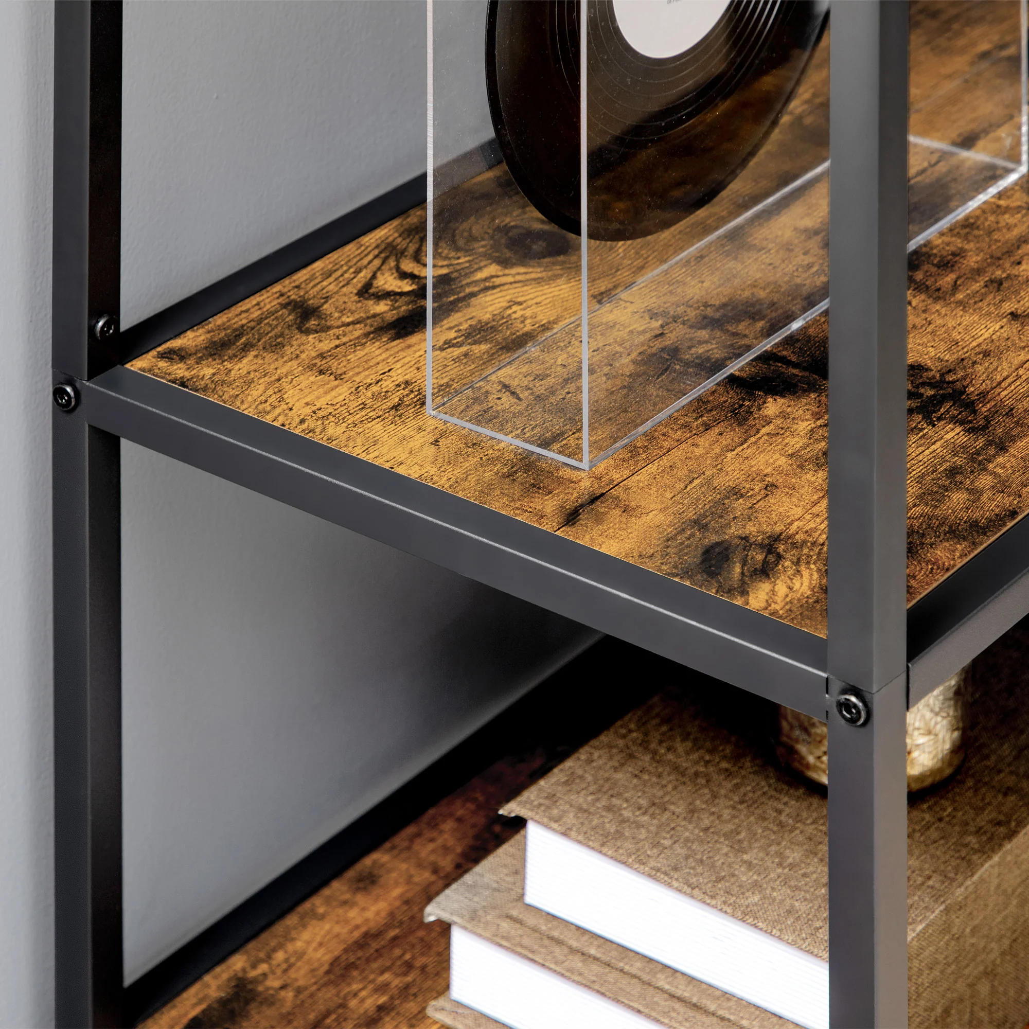 HOMCOM 7 Tier Storage Shelves, Free Standing Book Shelf for Study, Living Room - Image 7