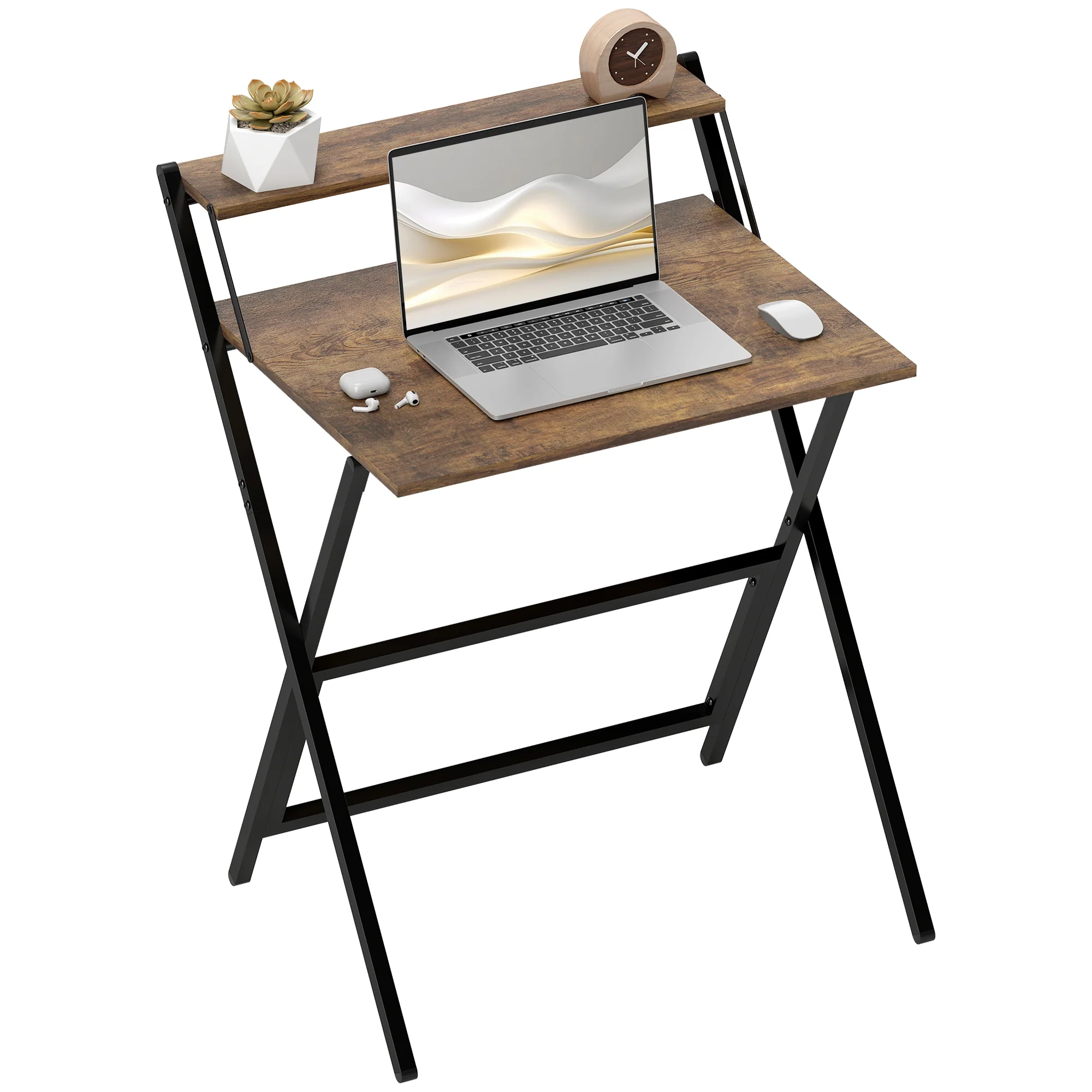 HOMCOM 70 Cm Folding Computer Desk For Small Spaces Bedroom - Image 10