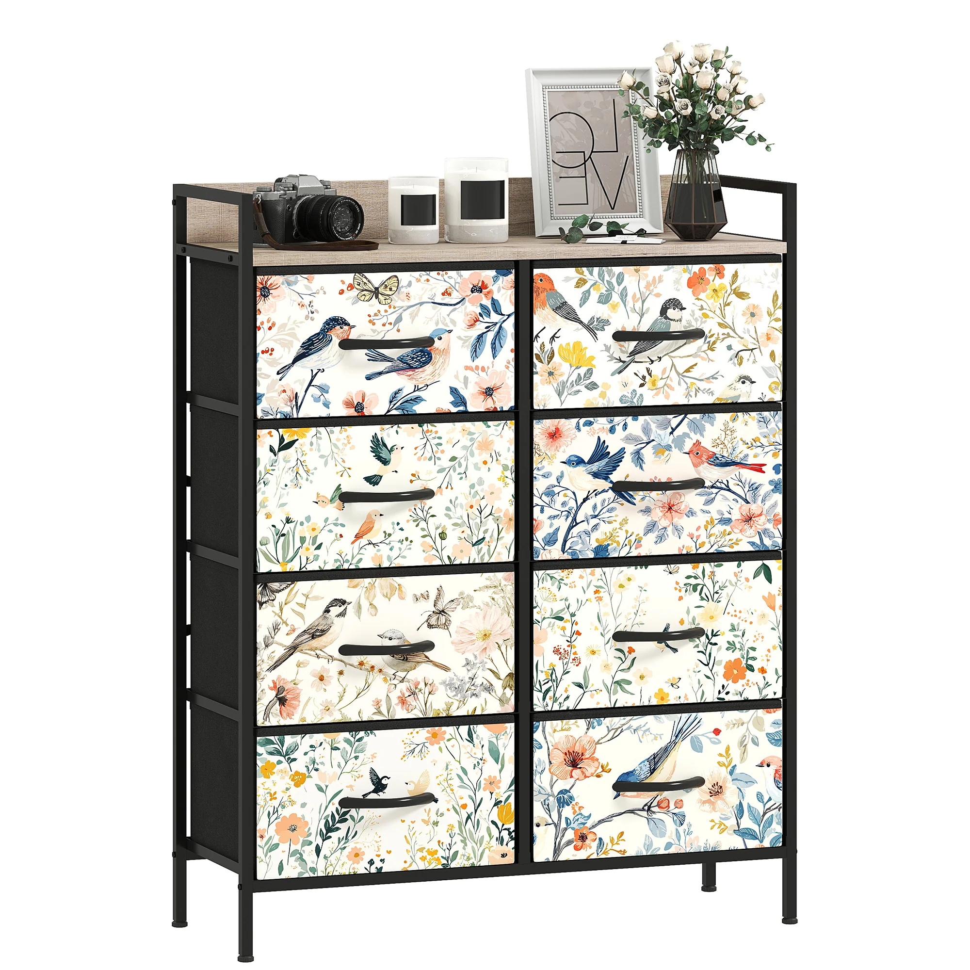 HOMCOM 8-Drawer Chest Of Drawers, Fabric Dresser With Open Shelf - Image 10