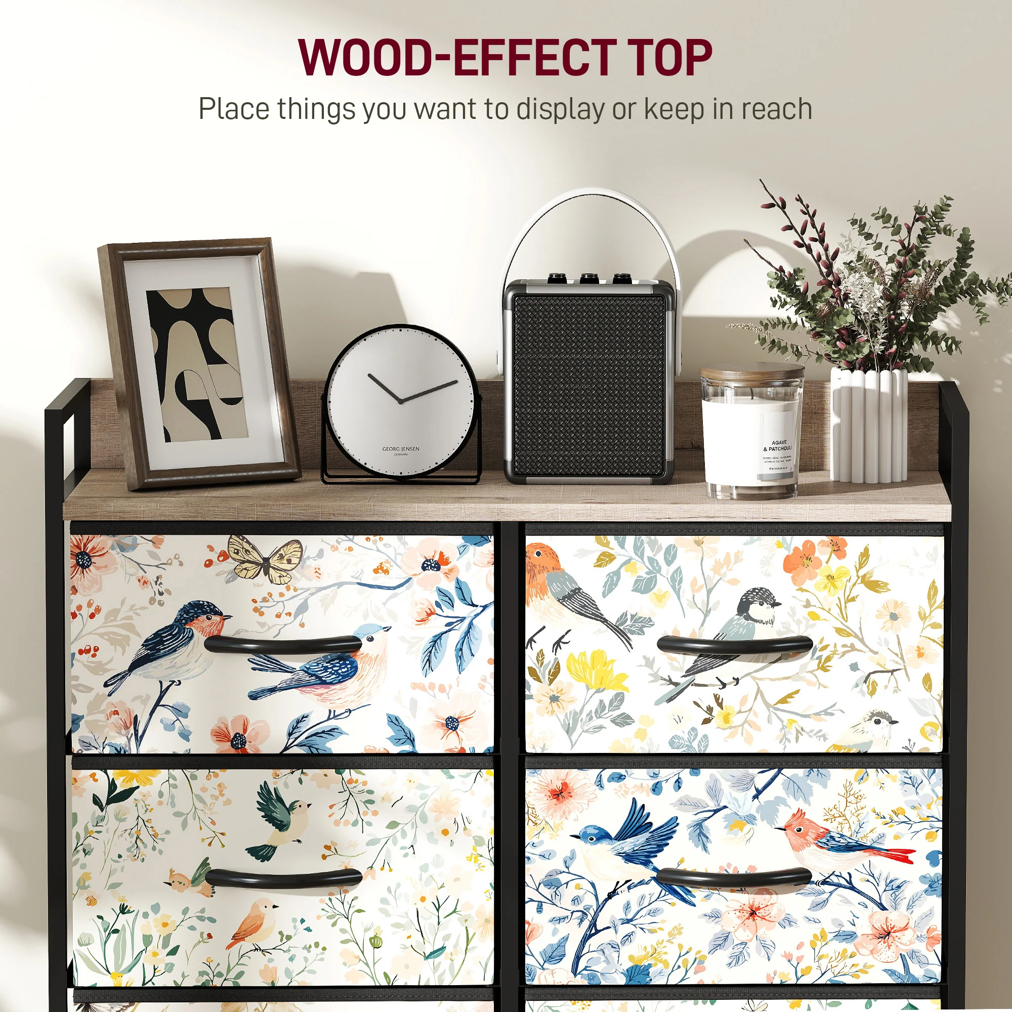HOMCOM 8-Drawer Chest Of Drawers, Fabric Dresser With Open Shelf - Image 13