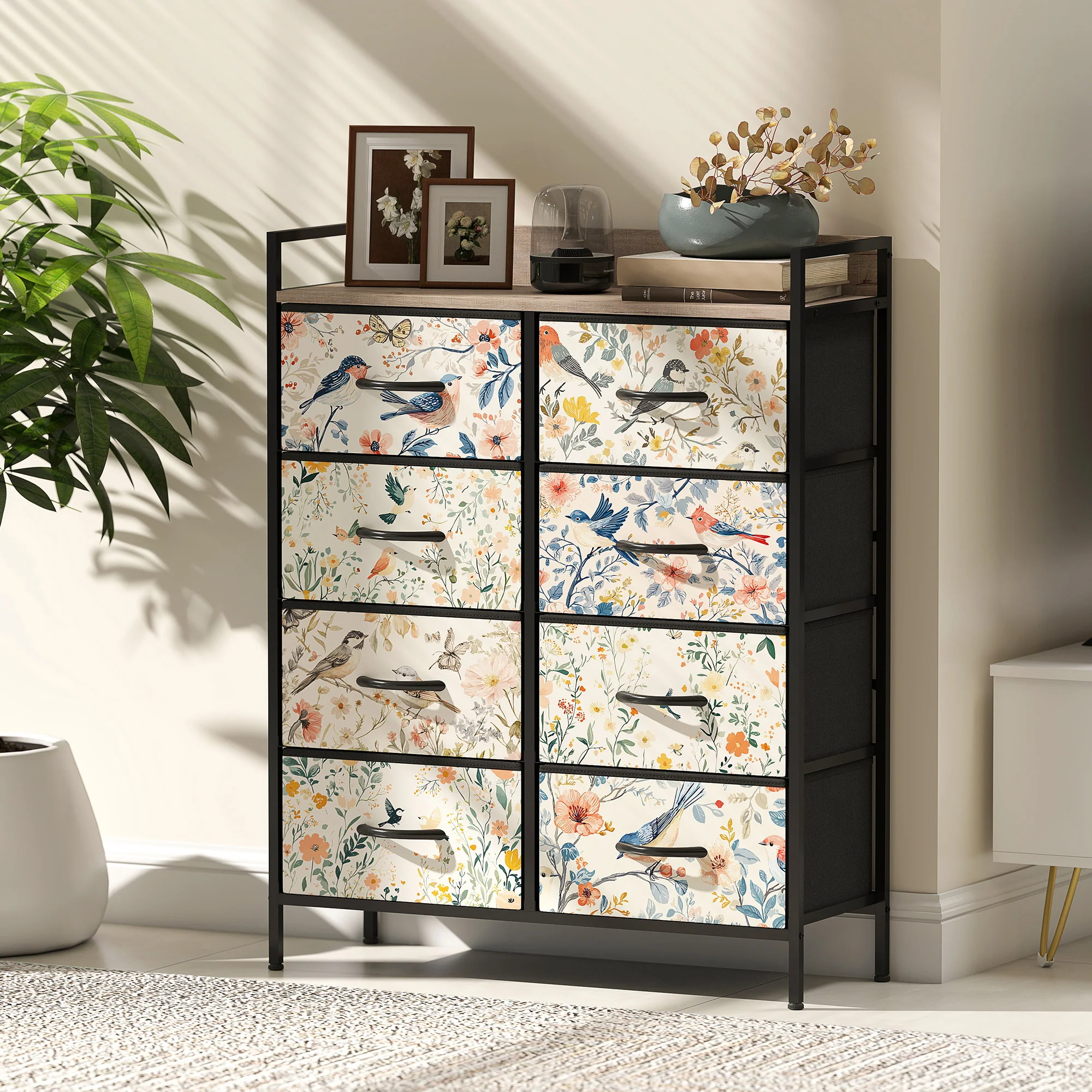 HOMCOM 8-Drawer Chest Of Drawers, Fabric Dresser With Open Shelf - Image 17