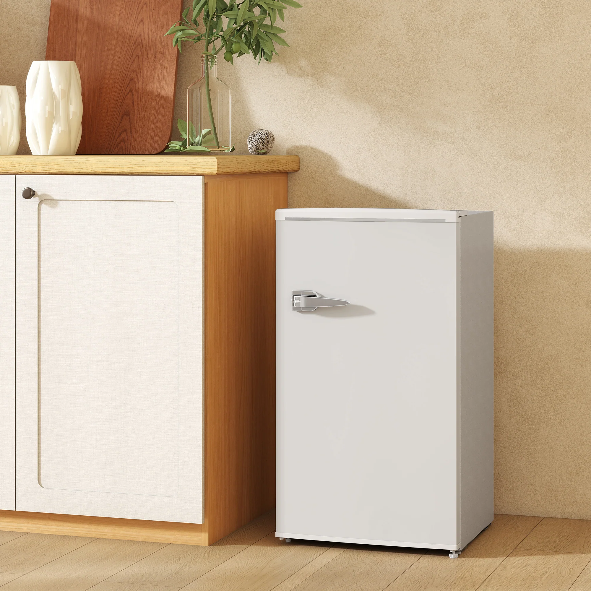HOMCOM 85L Freestanding Under Counter Fridge with Chiller Box - Image 18