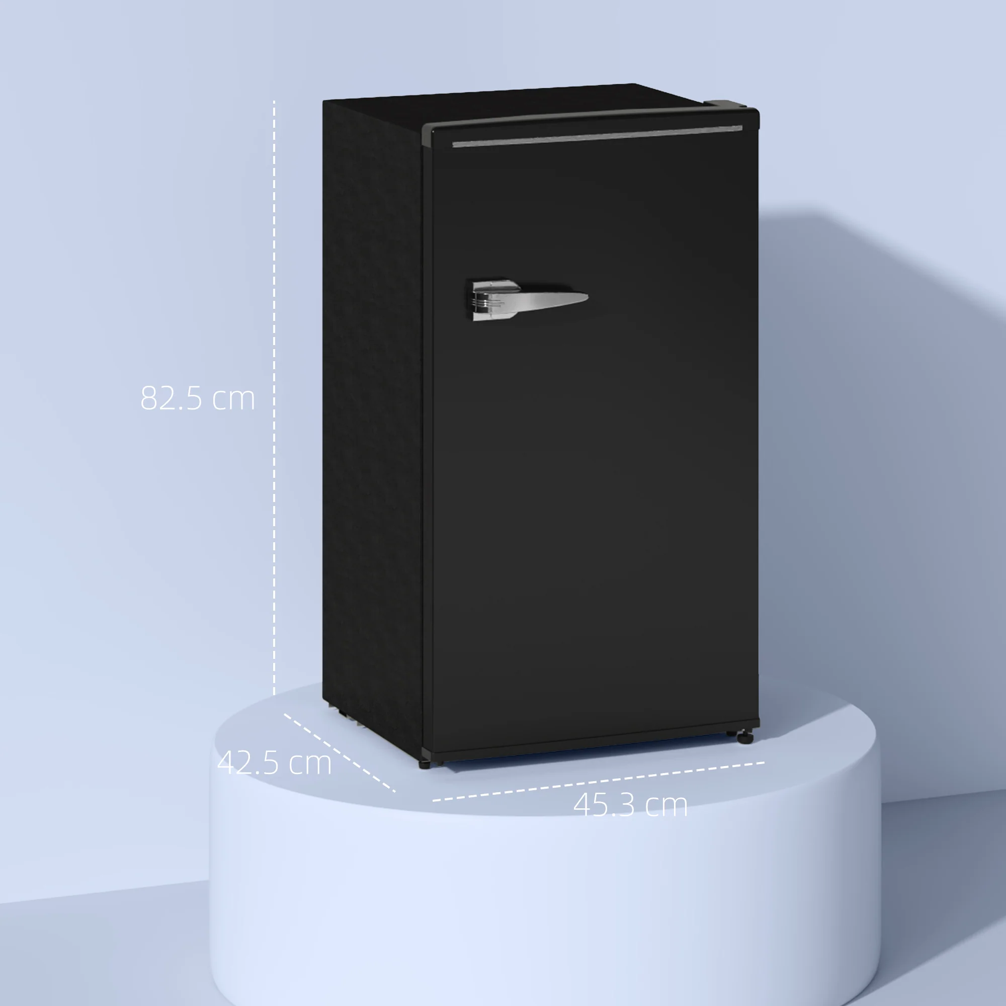 HOMCOM 85L Freestanding Under Counter Fridge with Chiller Box - Image 5