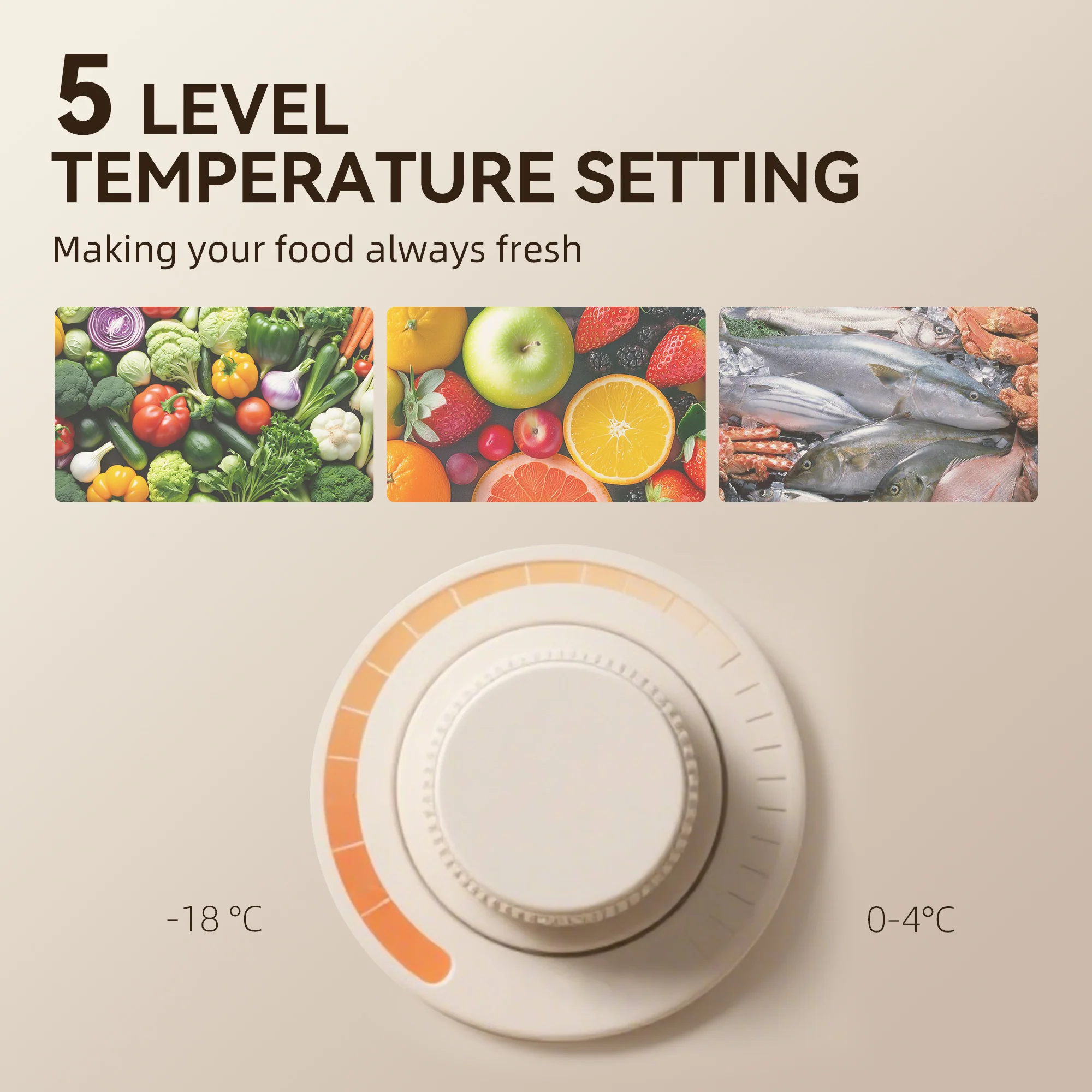 HOMCOM 88L Small Fridge Freezer With 5-Setting Thermostat, Inner Light - Image 17