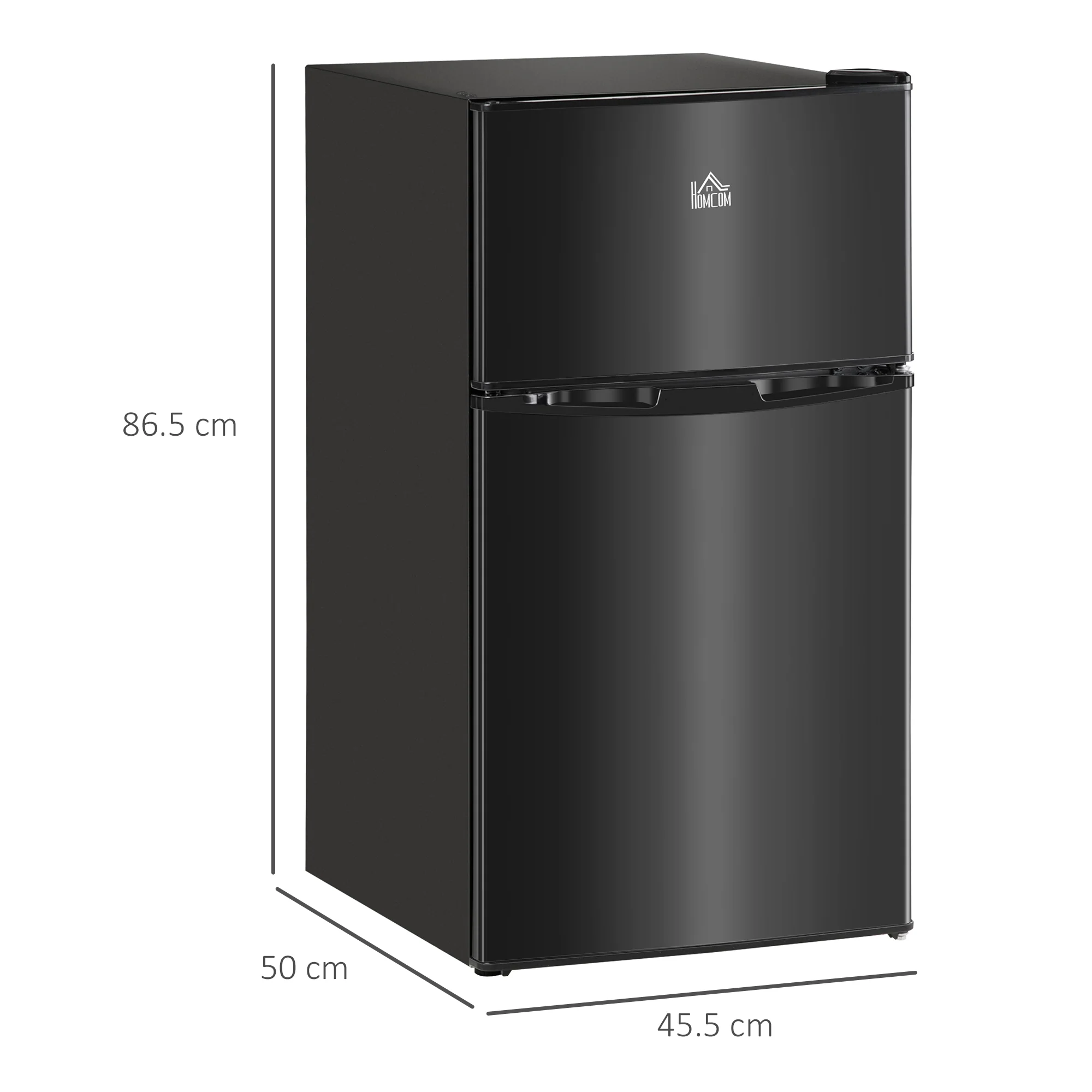 HOMCOM 88L Small Fridge Freezer With 5-Setting Thermostat, Inner Light - Image 5
