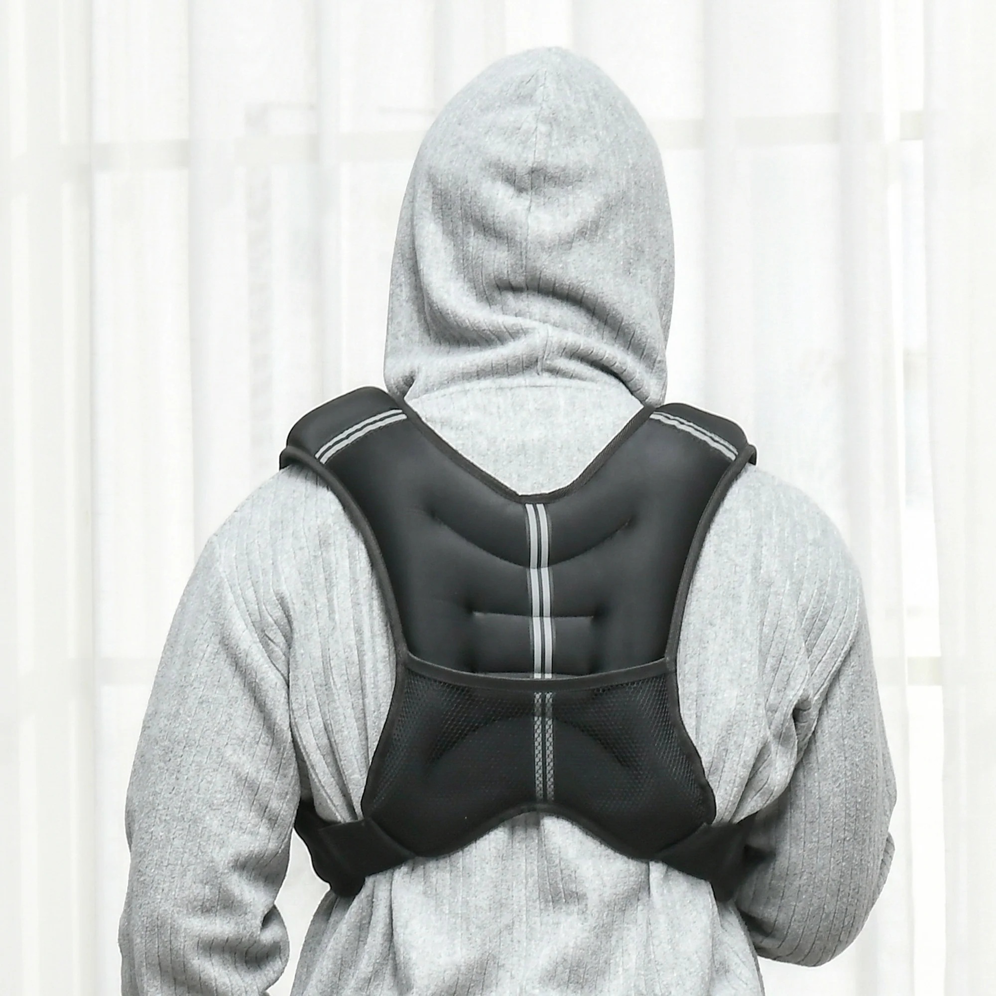 HOMCOM 8KG Weighted Vest with Adjustable Straps, Pocket, Reflective Strips - Image 2