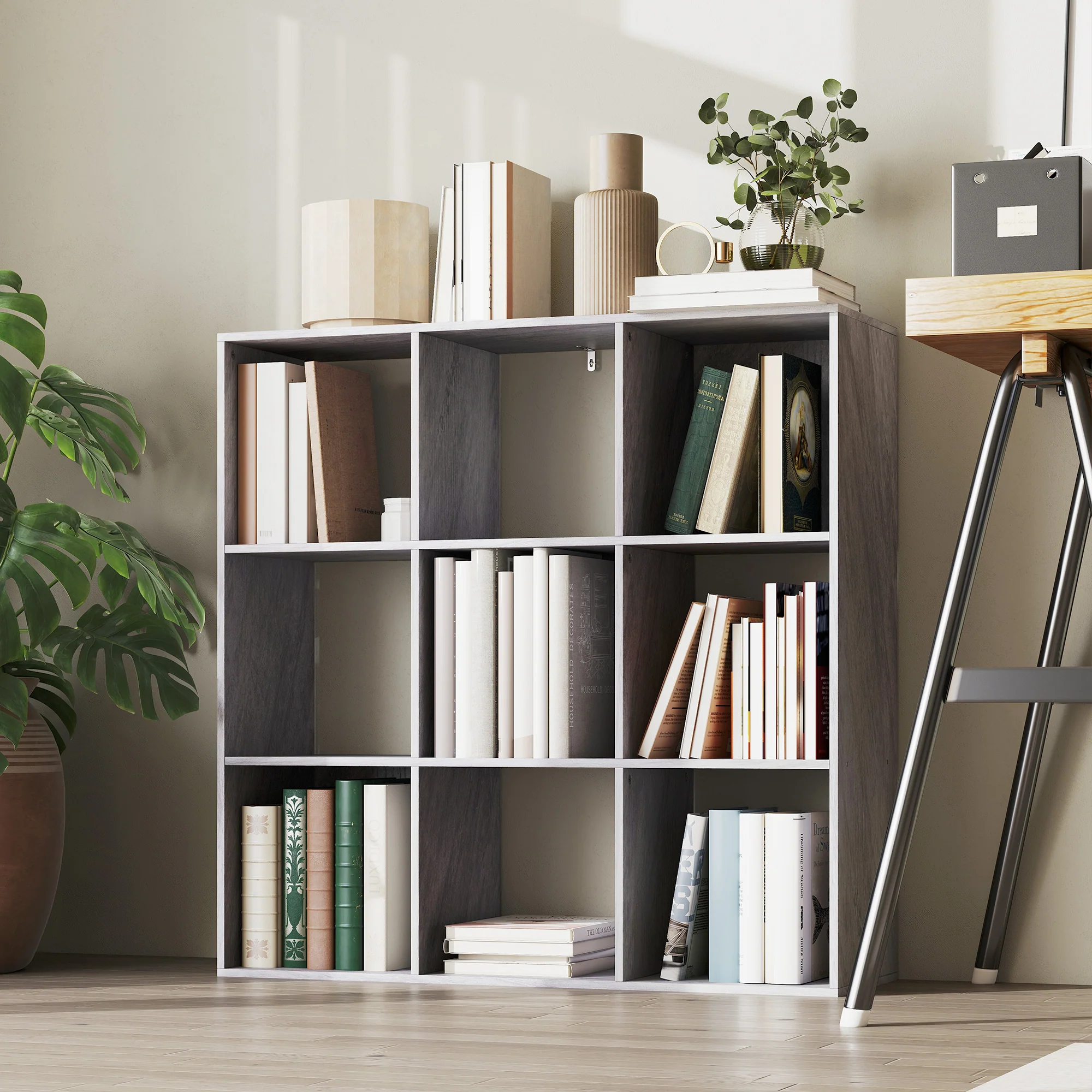 HOMCOM 9 Cube Storage Unit Cabinet Bookcase Display Shelves - Image 18