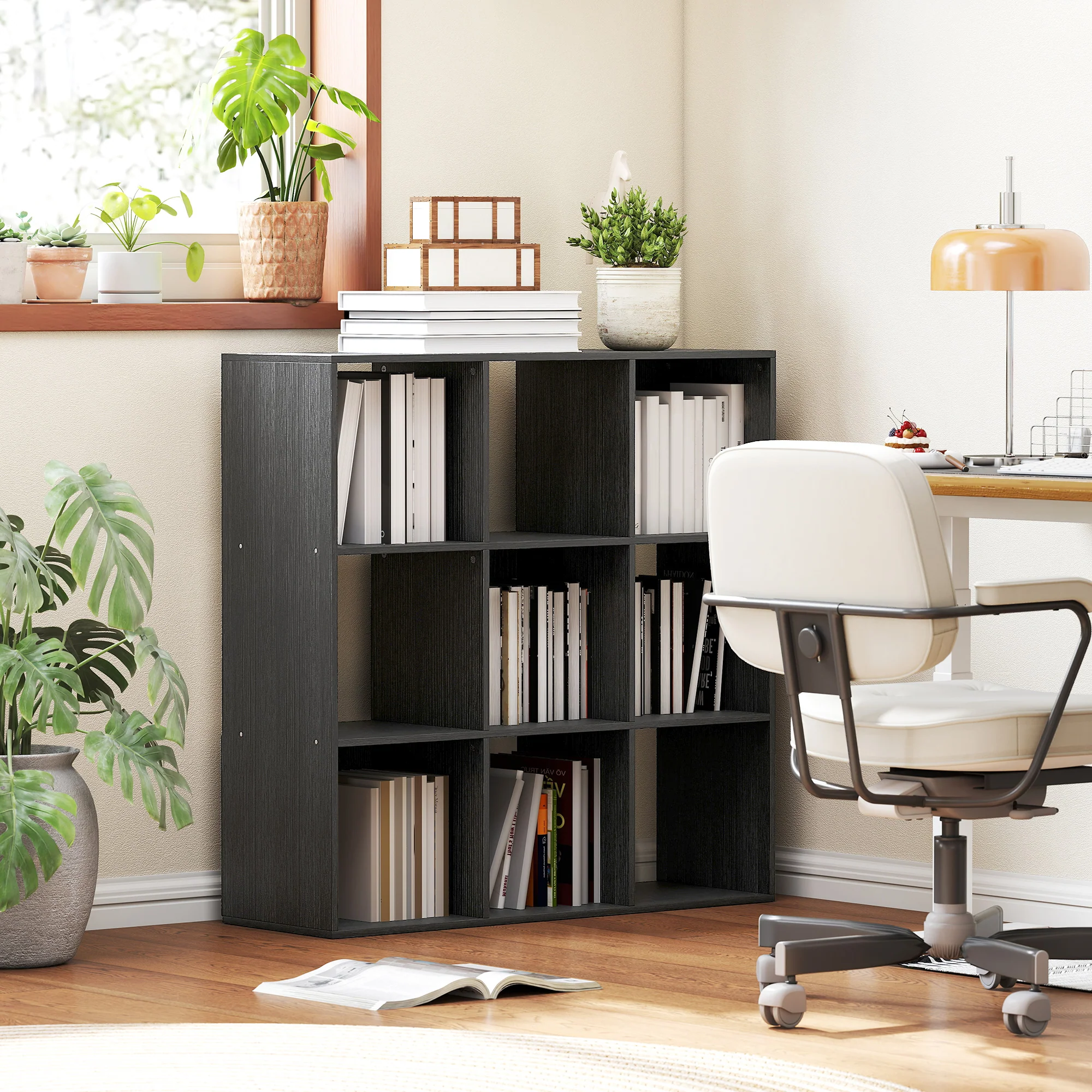HOMCOM 9 Cube Storage Unit Cabinet Bookcase Display Shelves - Image 2